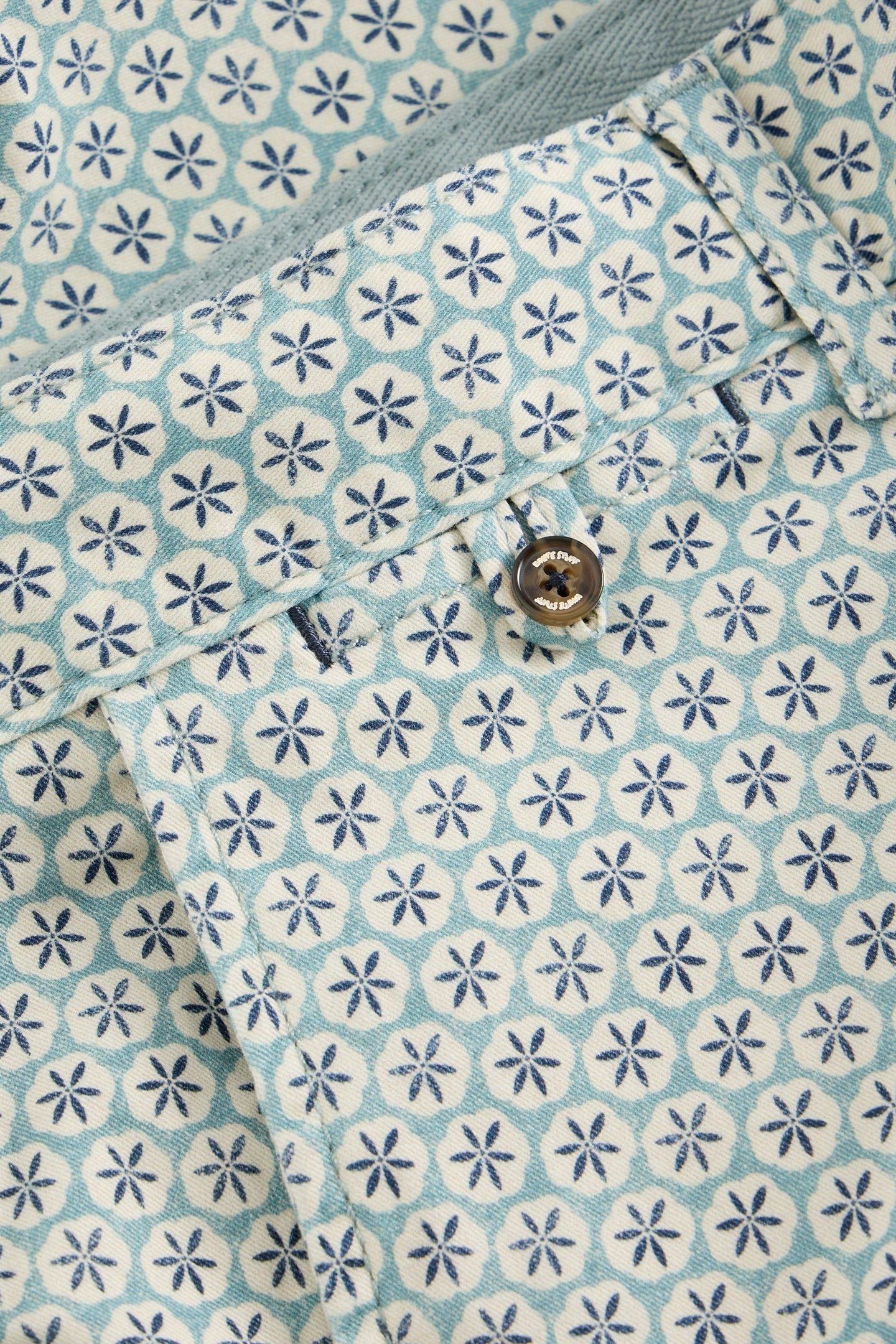 GEO PRINTED CHINO SHORT BLUE PRINT 6