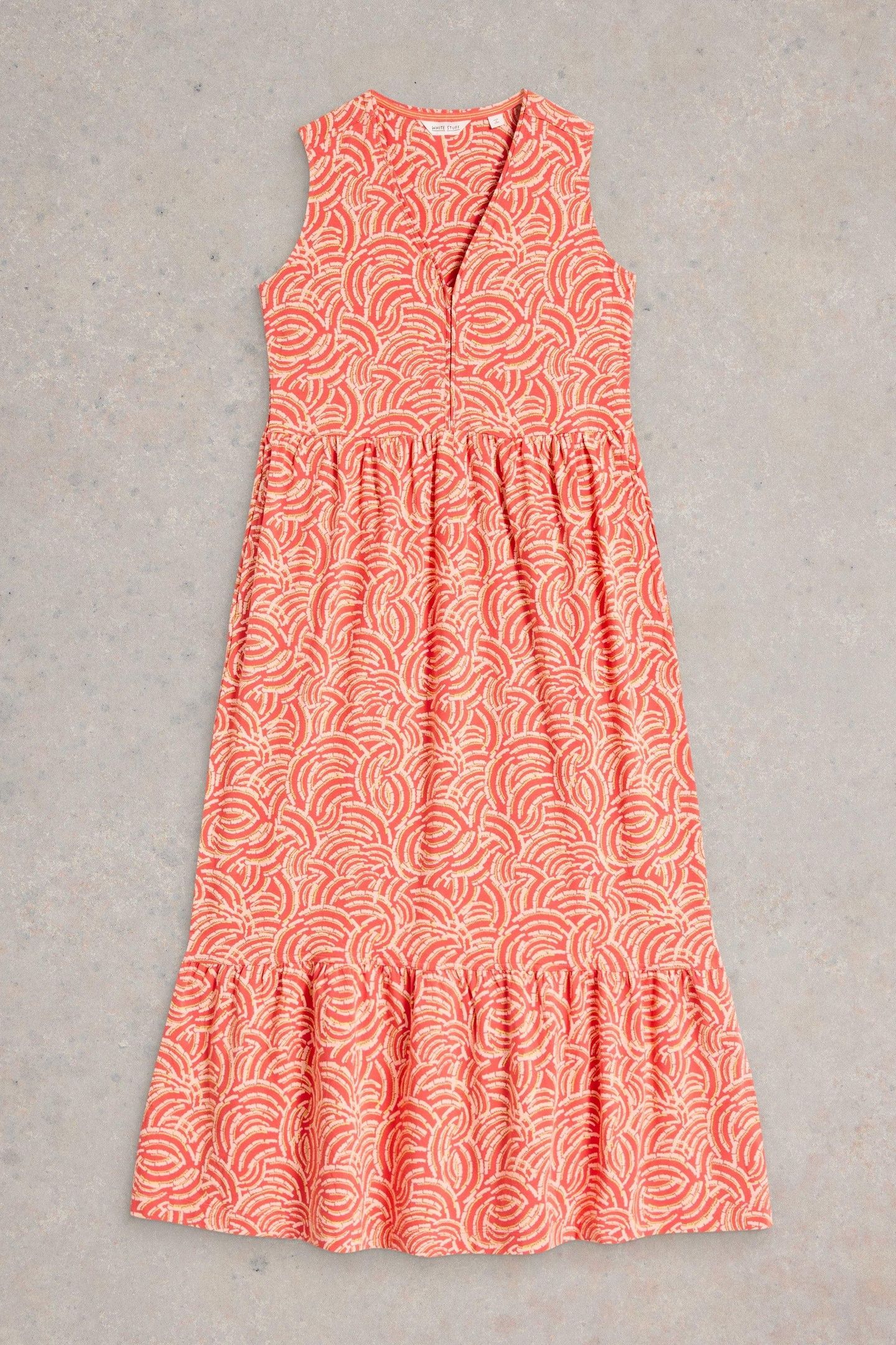CAMERON JERSEY MAXI DRESS RED PRINT 3