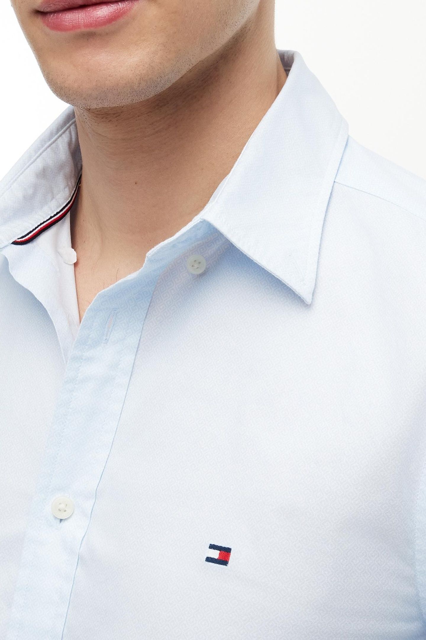 FLEX POPLIN SMALL PRINT SHIRT SWEET BLUE/ALLOVER 5