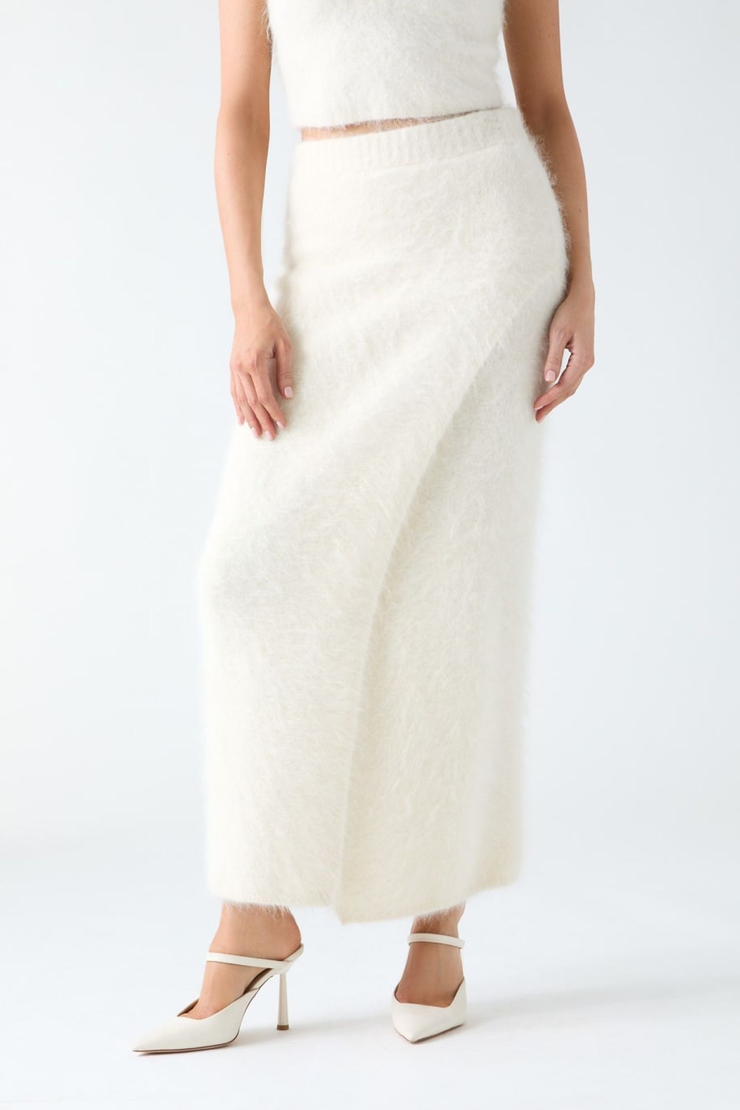 AGNES PENCIL SKIRT S MACADAMIA MULTI 1