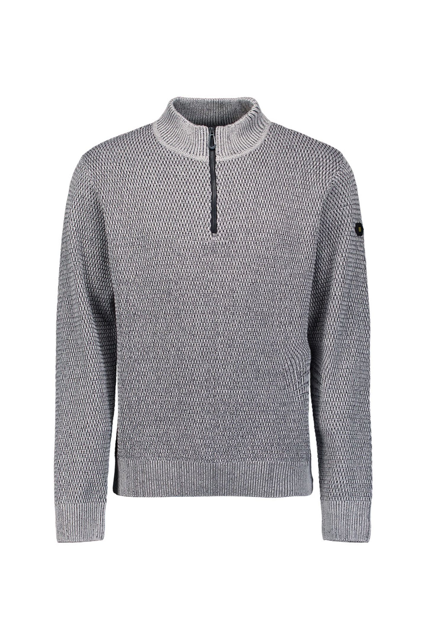 PULLOVER HALF ZIPPER 2 COLOURED MELANGE GREY MELANGE 5