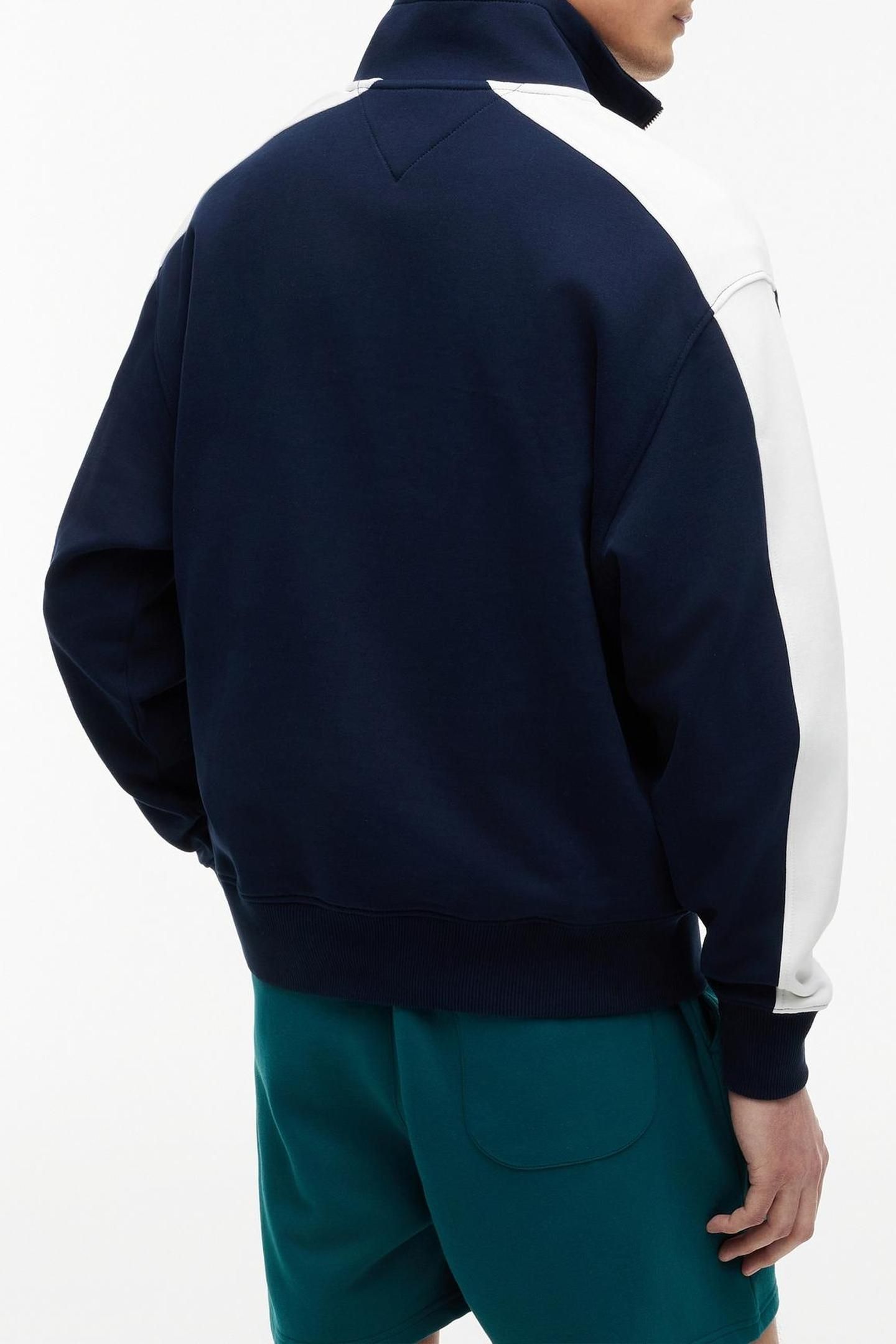 RELAXED COLORBLOCK QUARTER ZIP DARK NIGHT NAVY 2