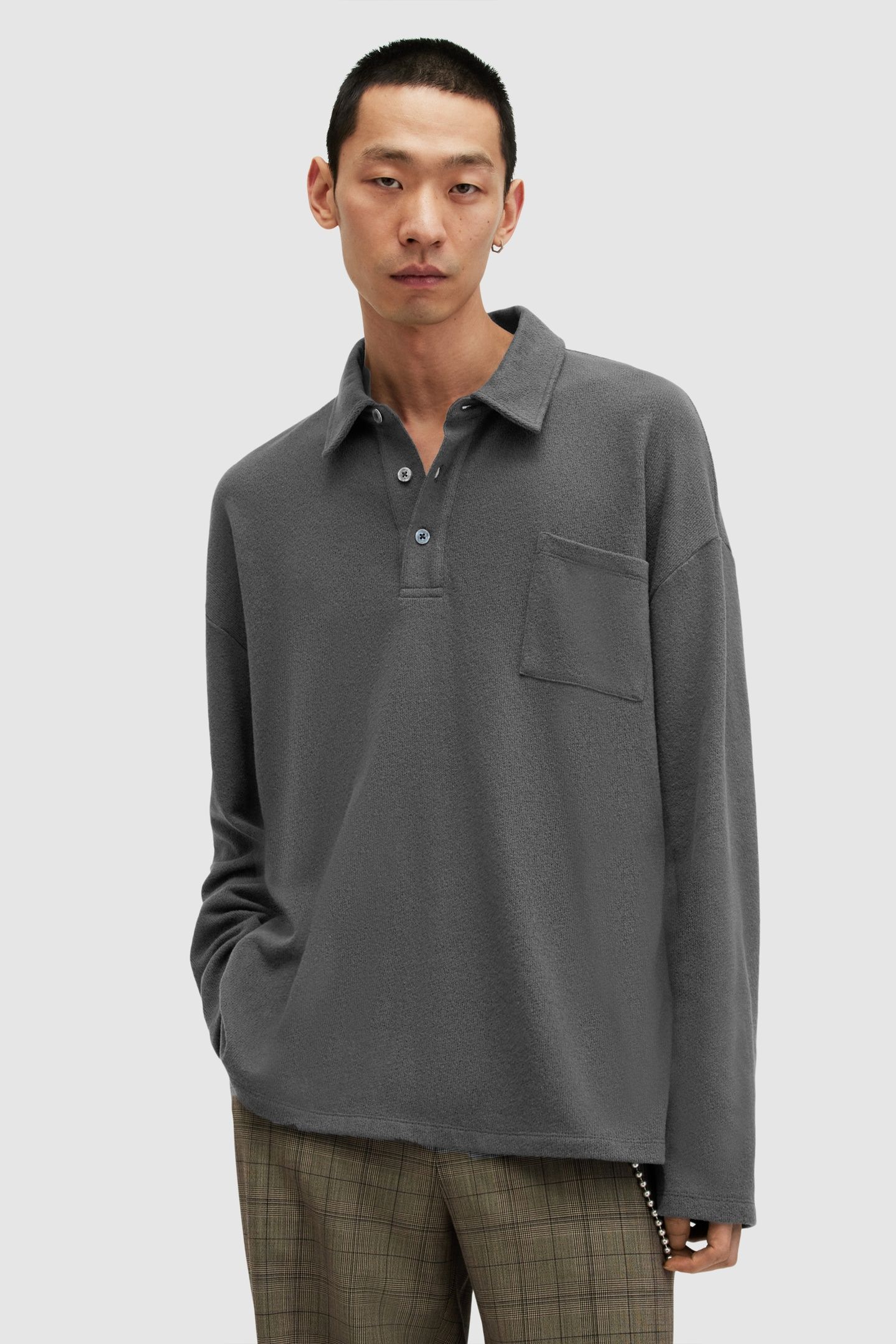 ERIS LS POLO WASHED BLACK 1