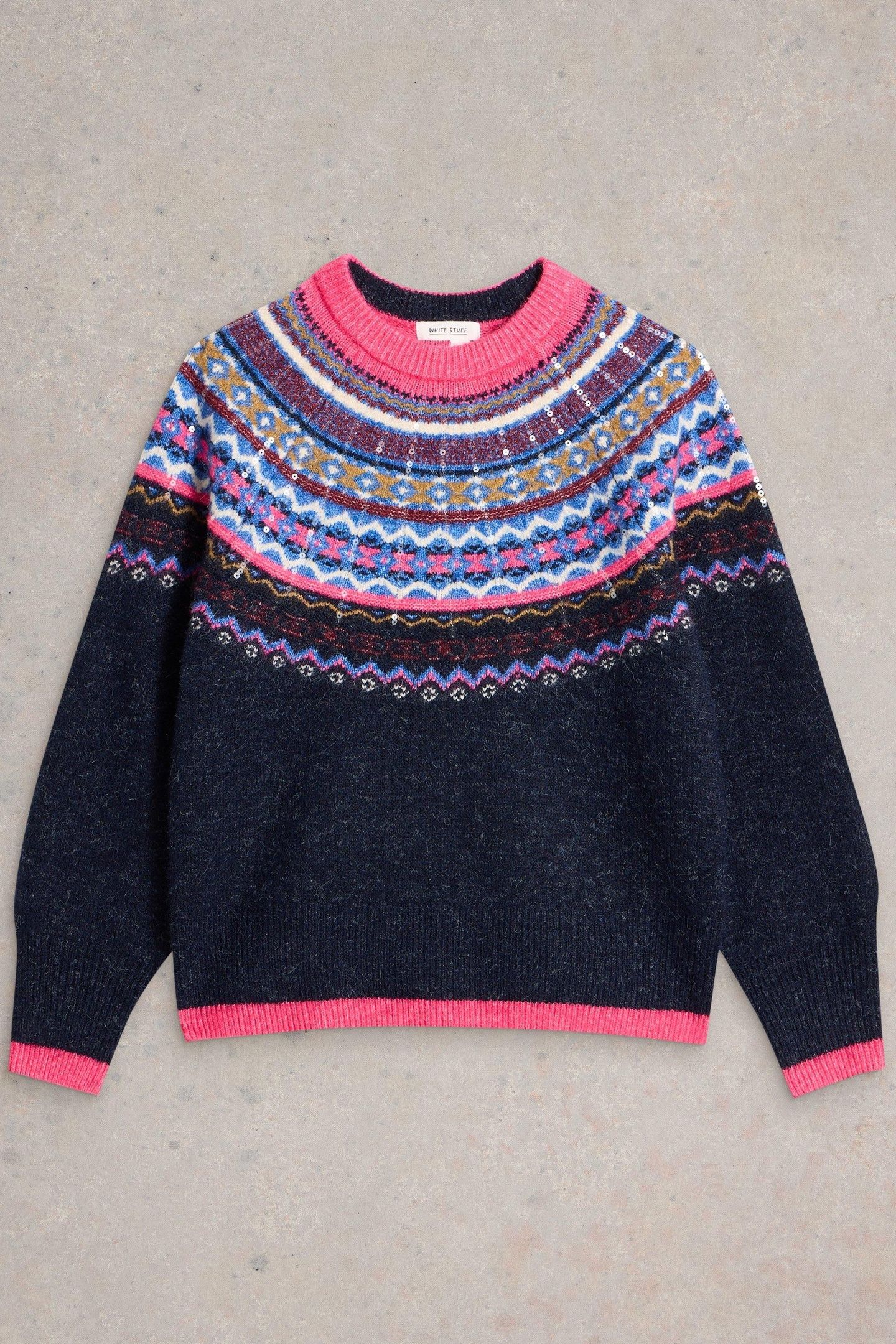 FROSTED FAIRISLE JUMPER NAVY MULTI 4