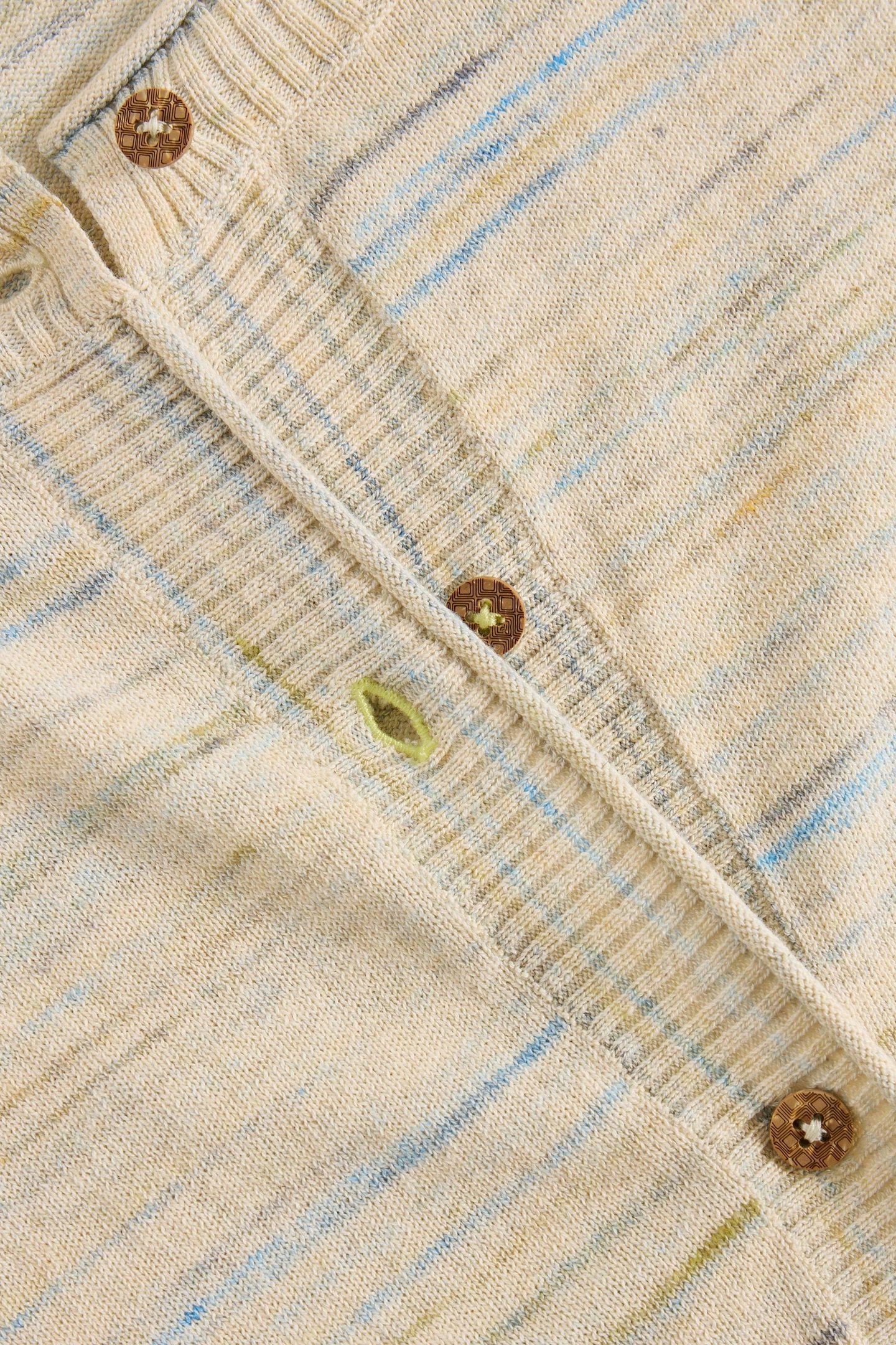 LULU SPACEDYE CARDI NATURAL MULTI 7