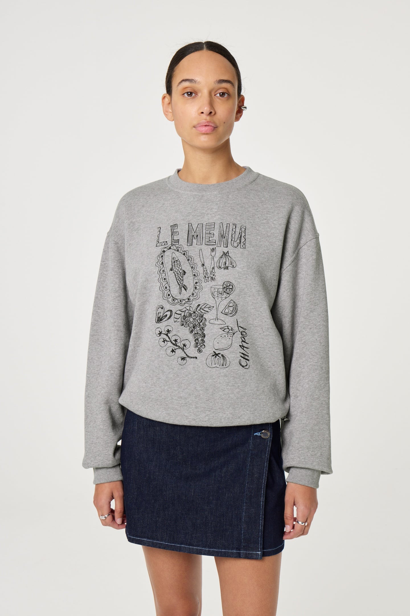 TERRY CHATEAU SWEATER GREY MELANGE 1