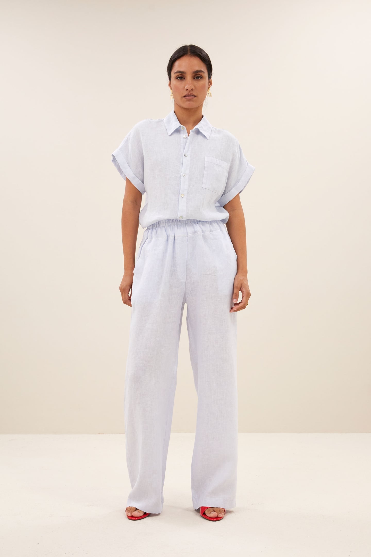 ROBYN LINEN PANTS SKYWAY 1
