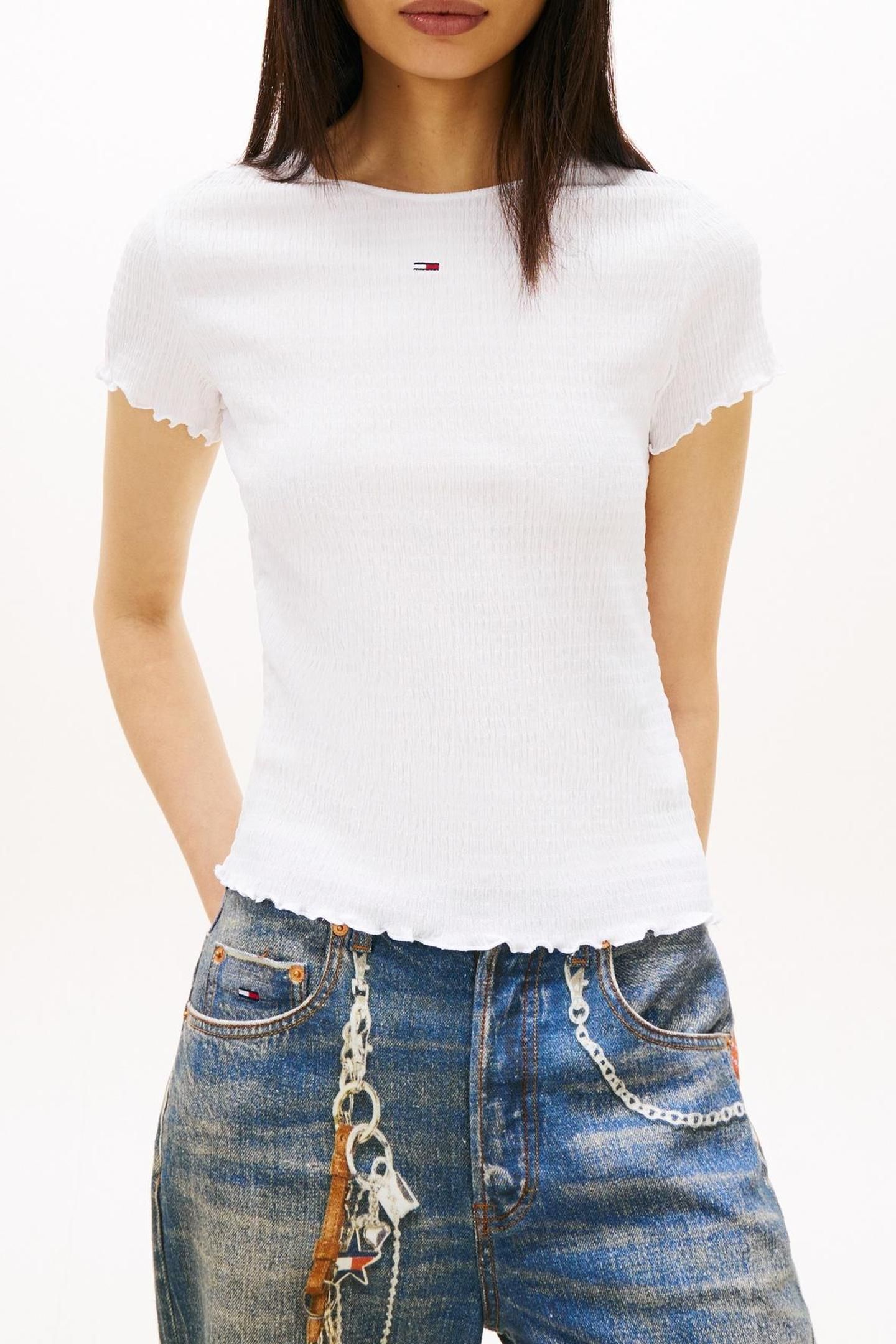 SLIM SMOCK SS TEE ECRU 1