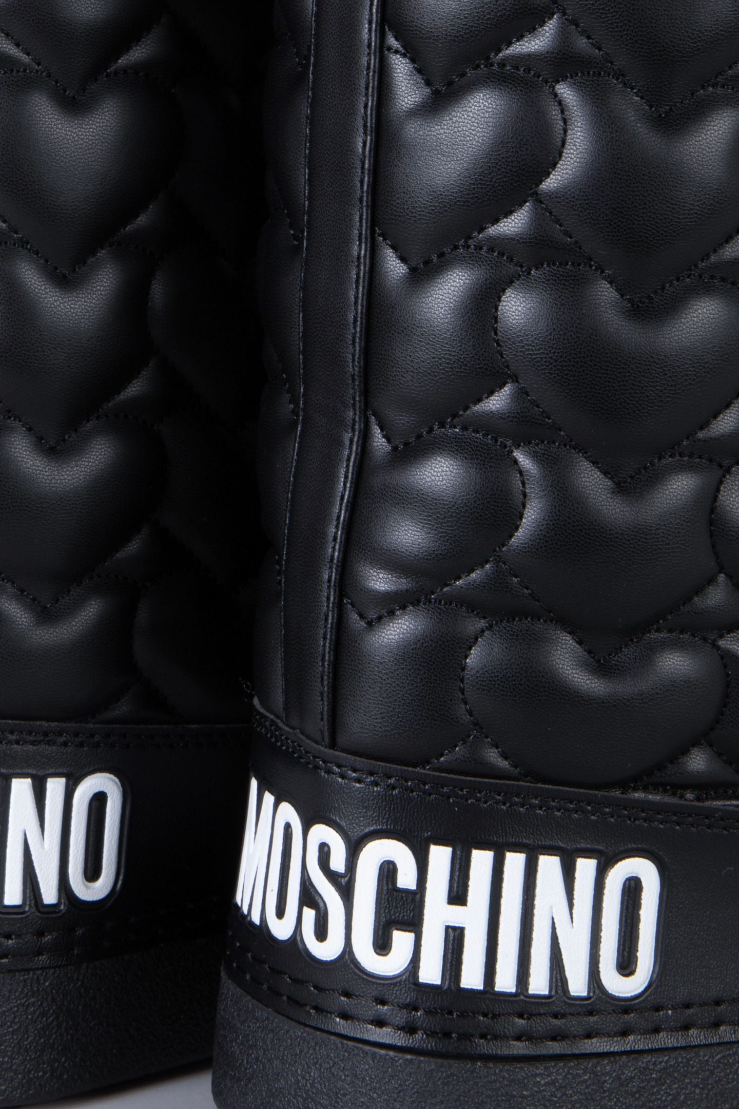 HEART QUILTED SNOW BOOTIES BLACK 4