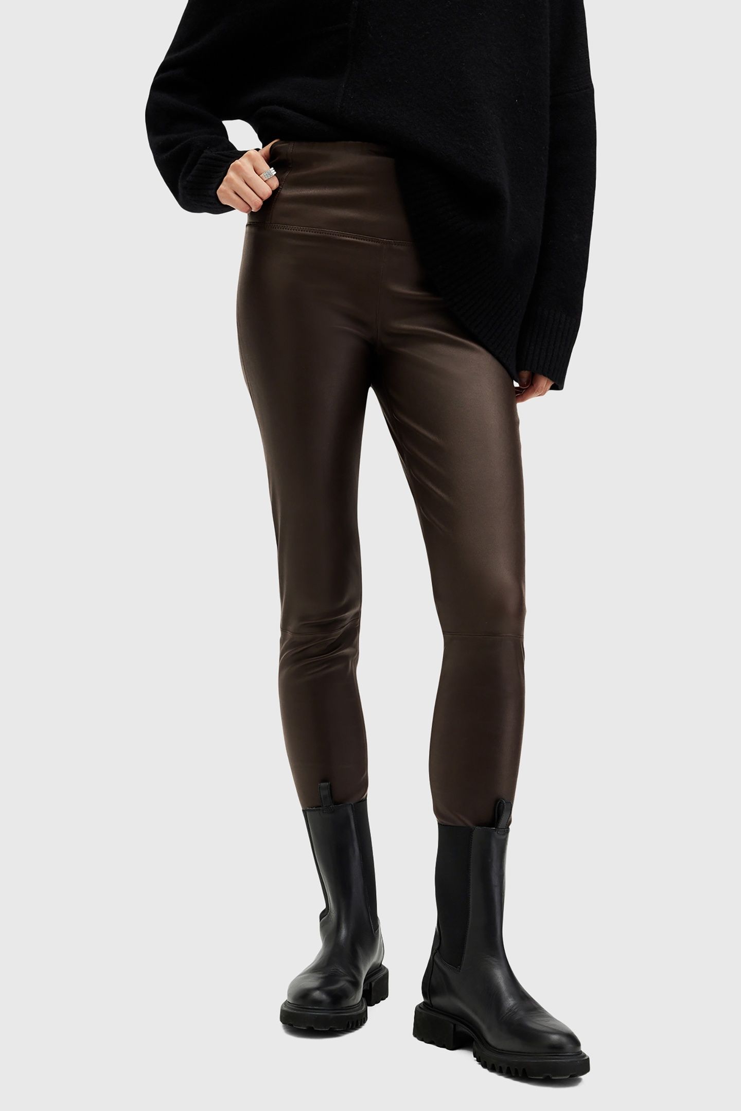 CORA LEATHER LEGGING OXBLOOD RED 2