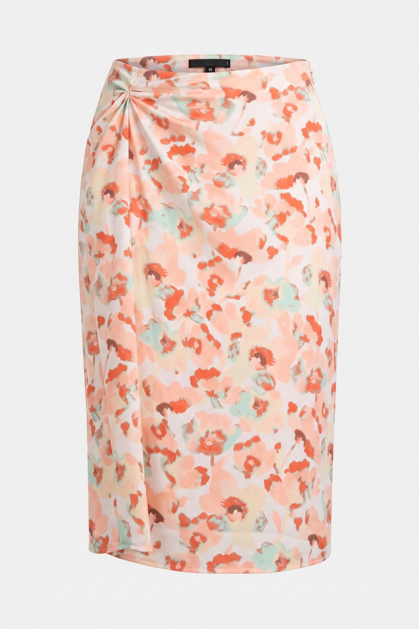 PRINTED MATTE SATIN PANT WATERCOLOR FLORAL PEACHY DAY/BRIL 3