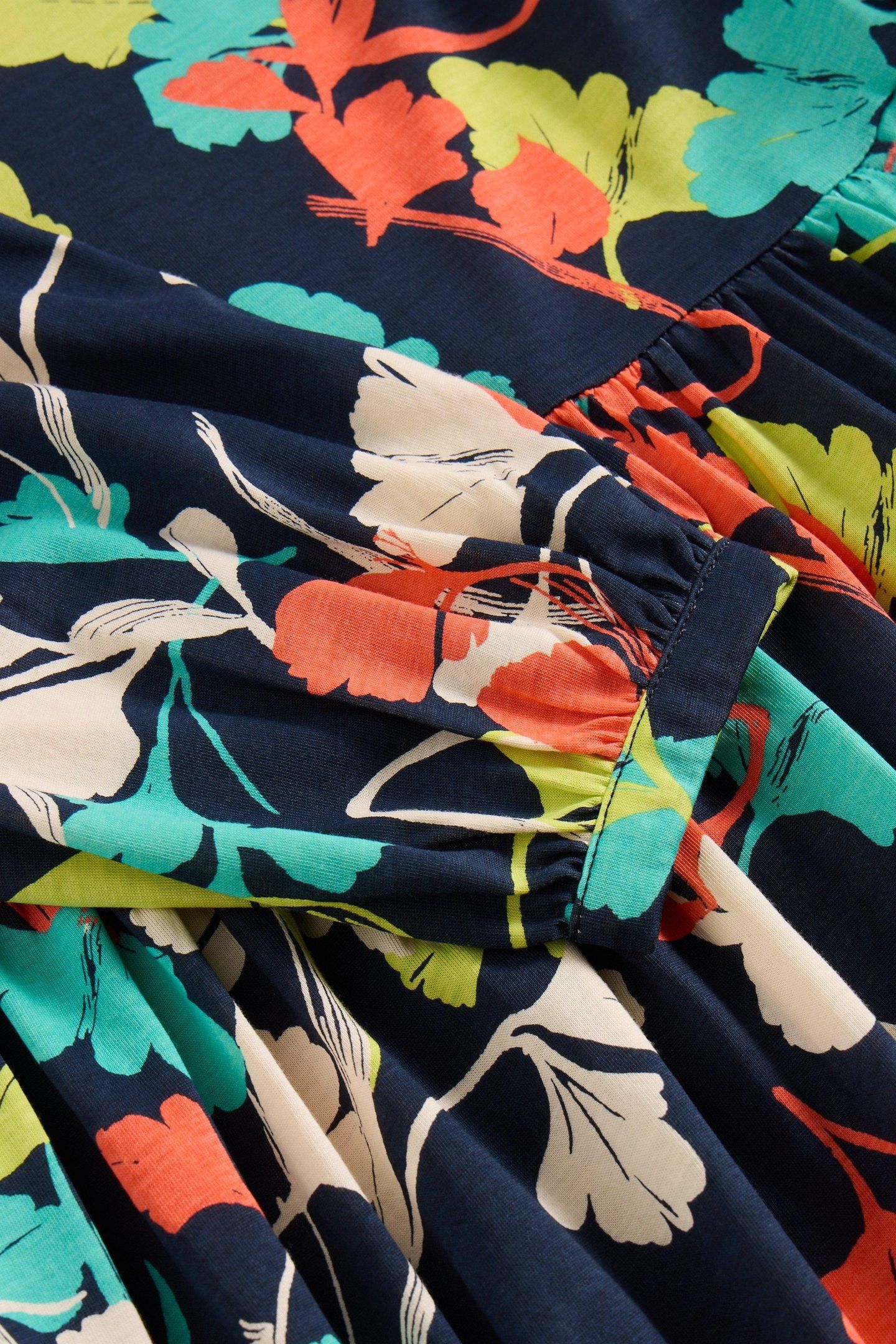 LEAH JERSEY DRESS NAVY MULTI 5
