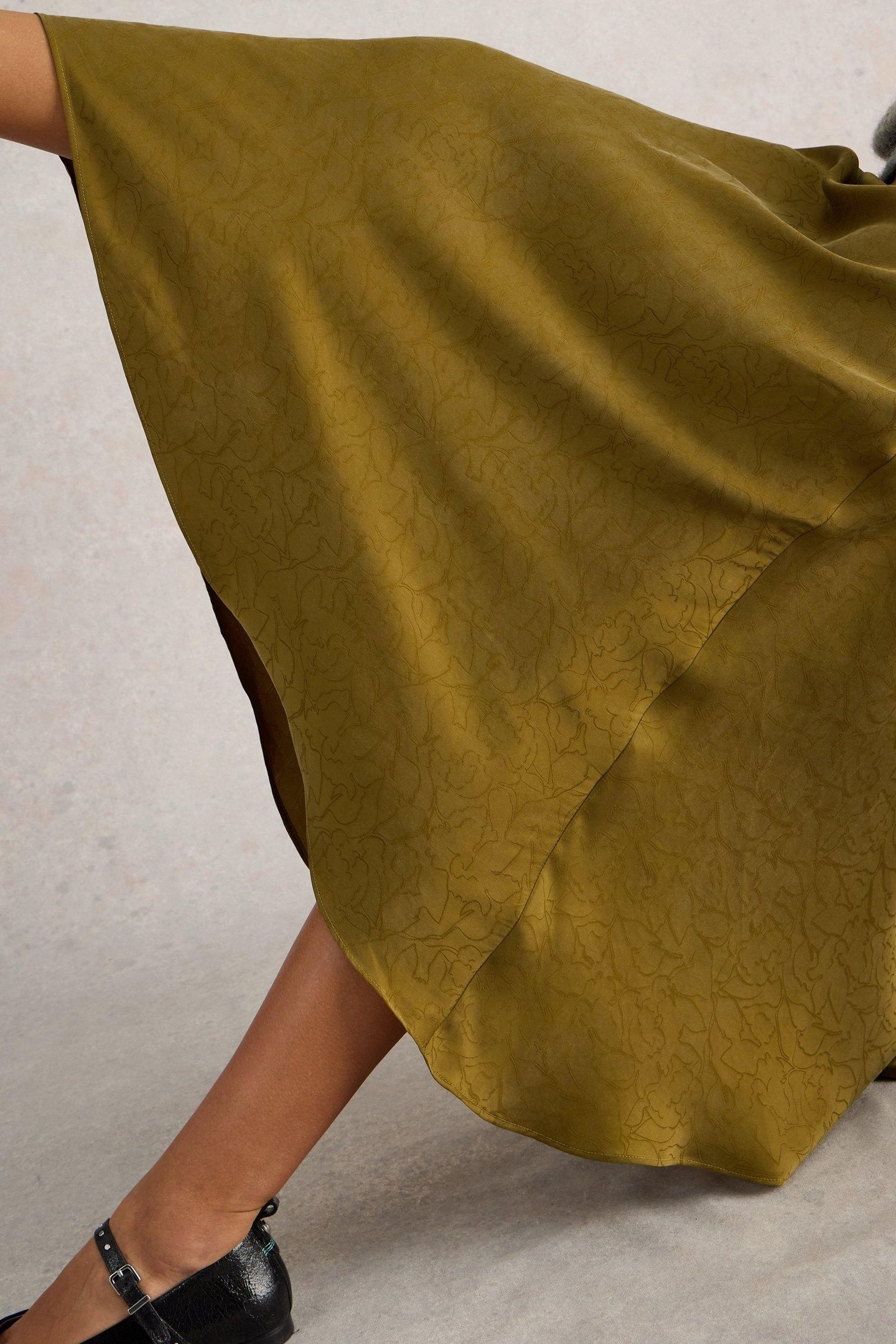 DARCY BIAS CUT SKIRT KHAKI GREEN 5