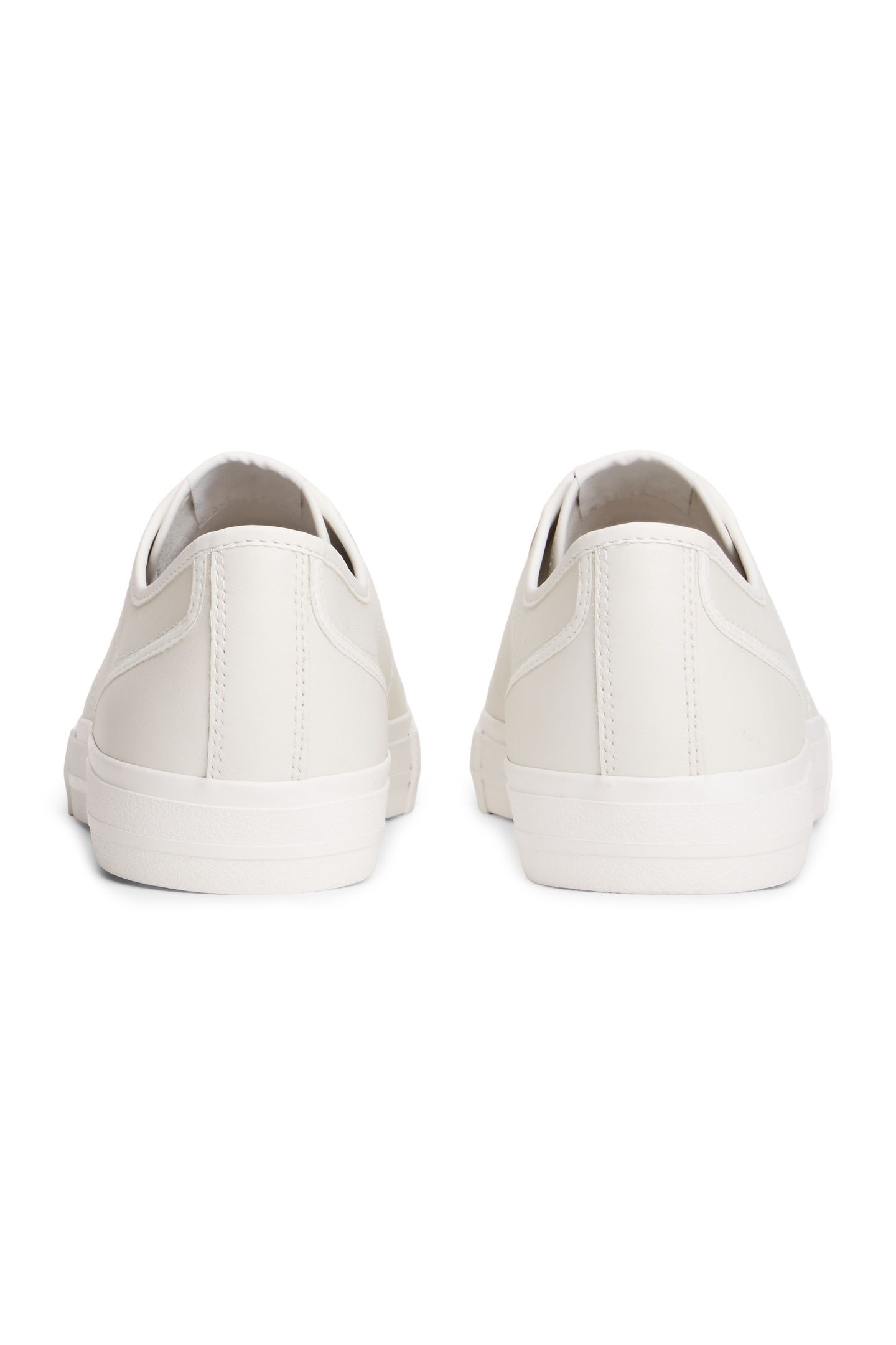ARCHIVE FLAG STRIPE LEATHER TRAINERS ECRU 3