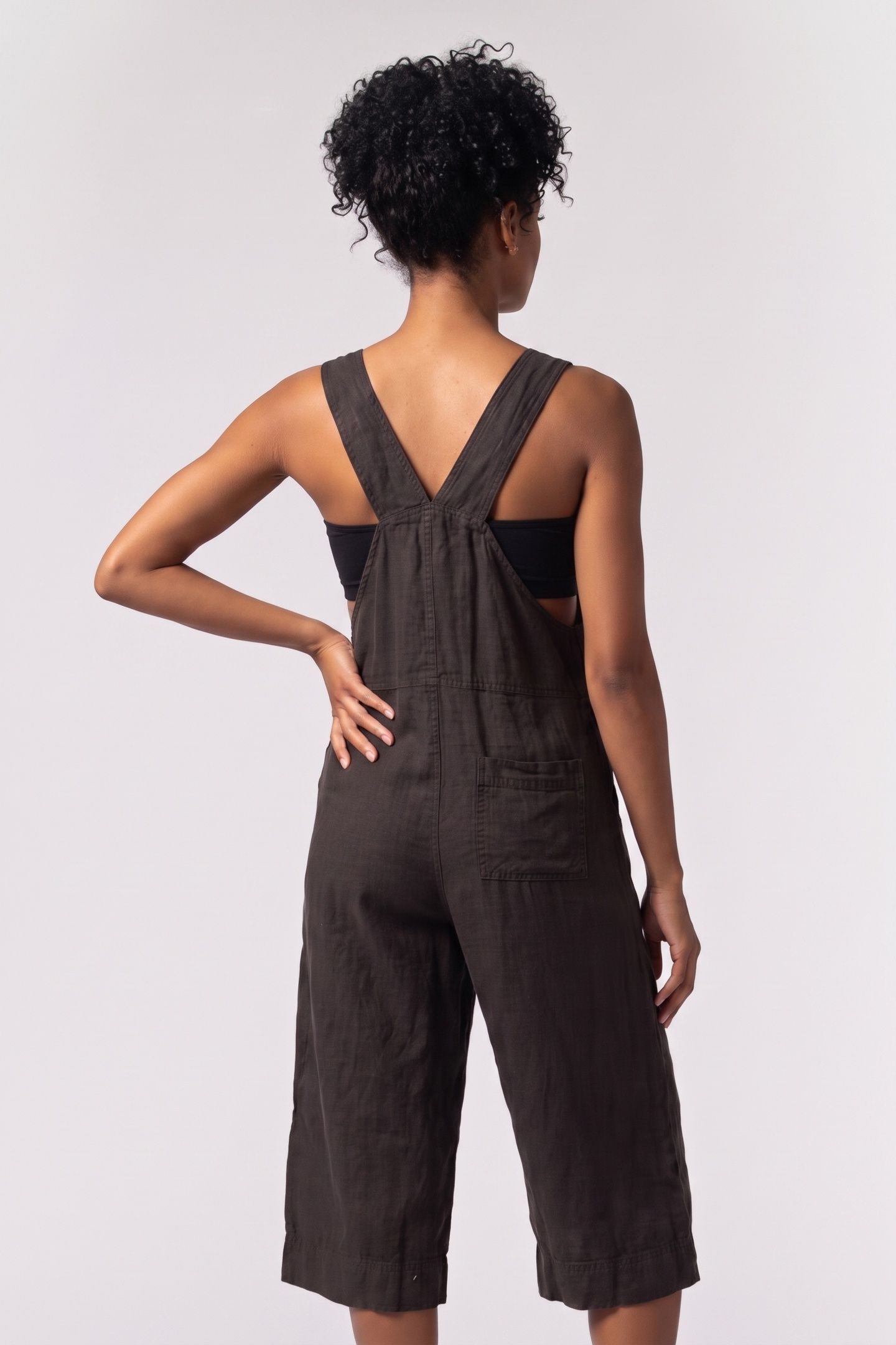 VIOLA LINEN DUNGAREE PURE BLACK 2