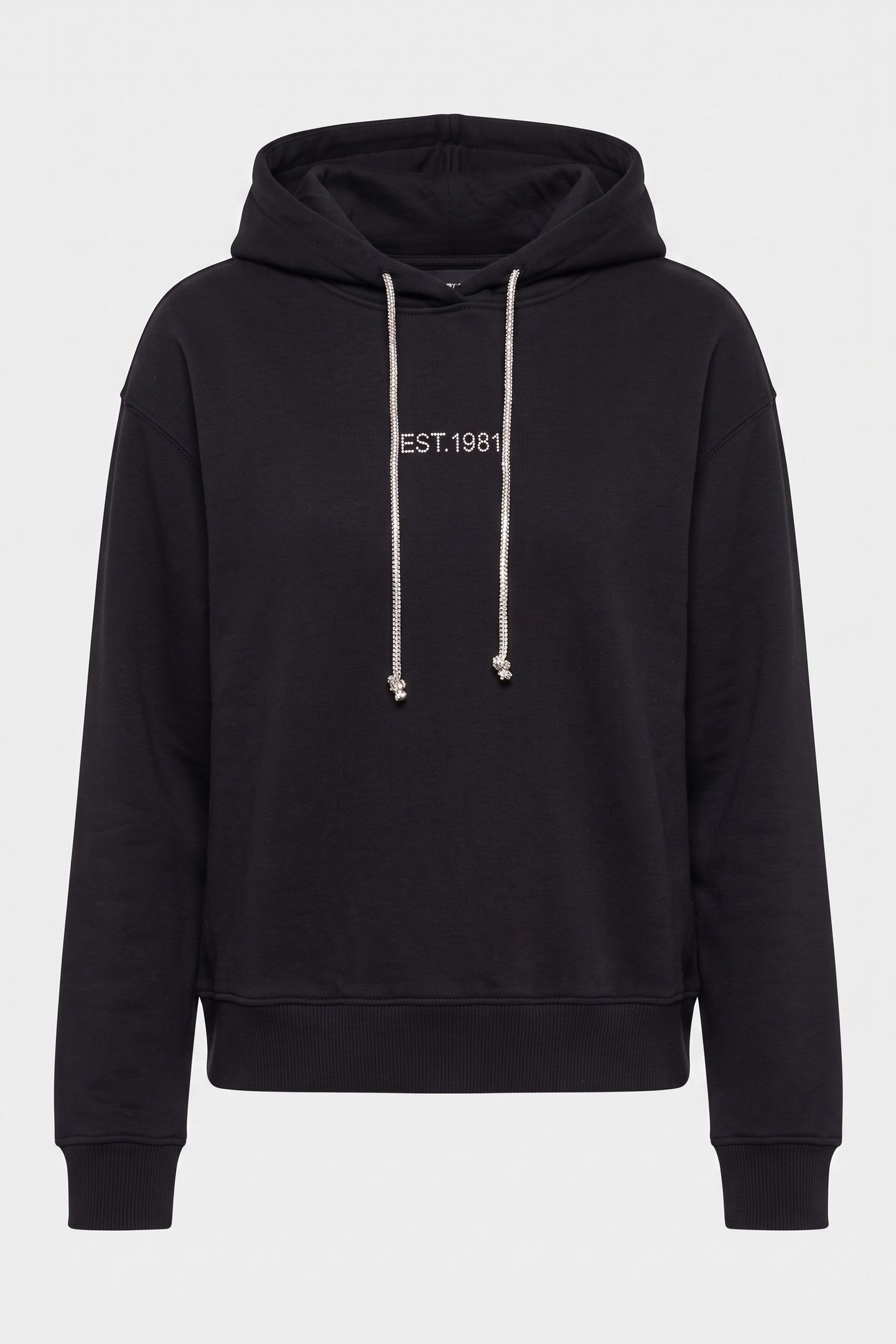 GUESS ECO HOODIE SHINY CORD SW JET BLACK A996 3