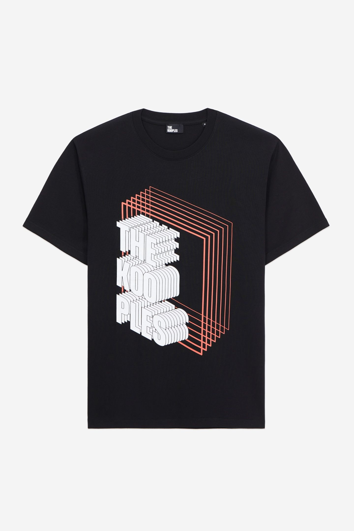 SHORT-SLEEVED T-SHIRT WITH NEON PRINT BY THE KOOPLES BLACK 5