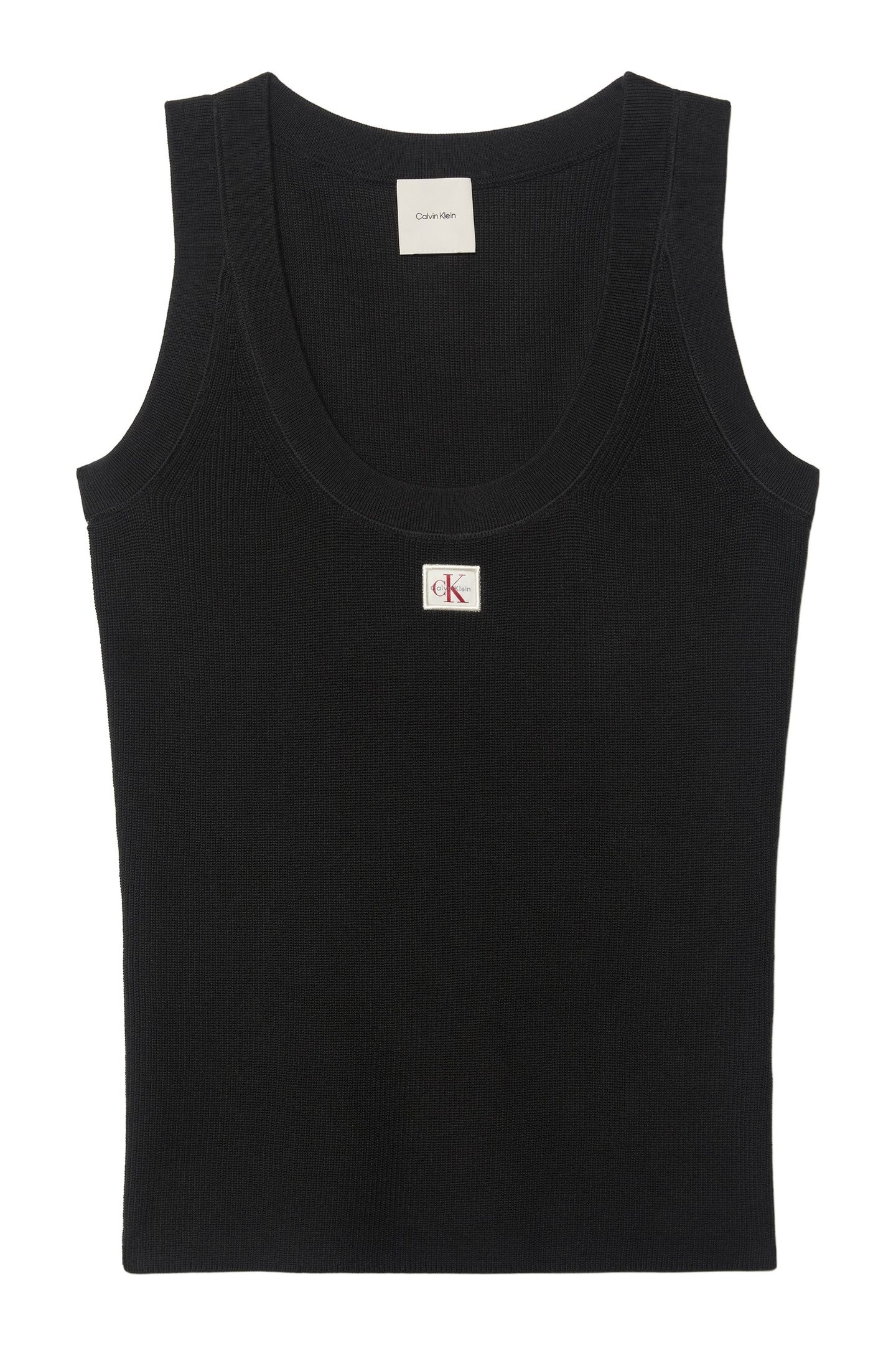 WOVEN LABEL TANK BLACK 4