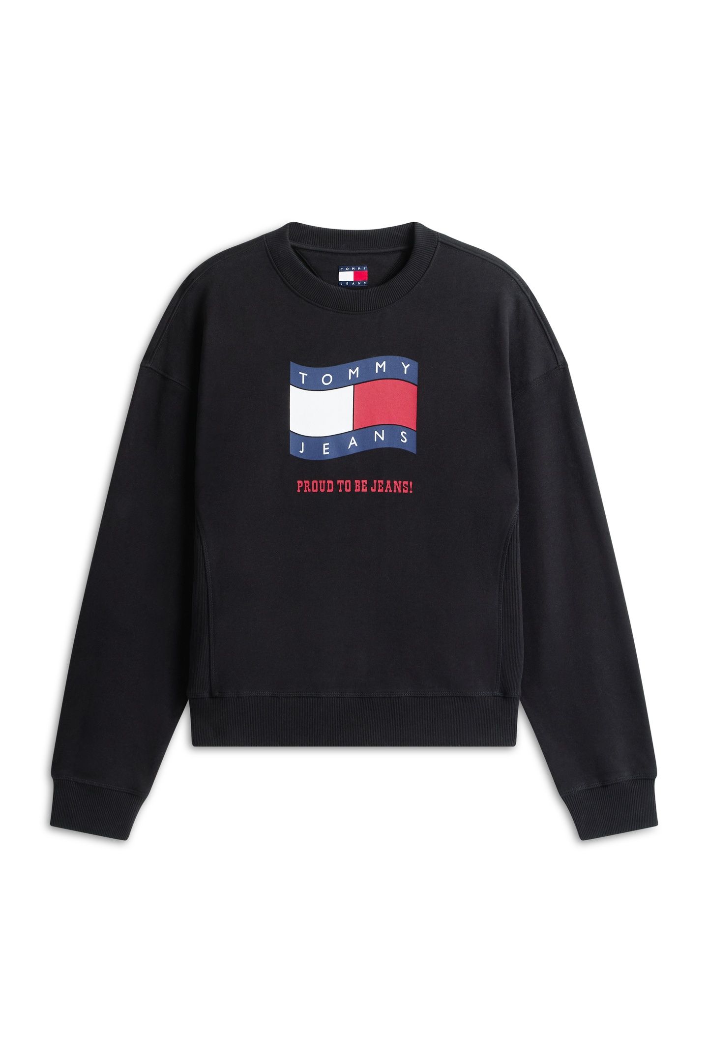 BOXY WAVY FLAG CREW BLACK 4