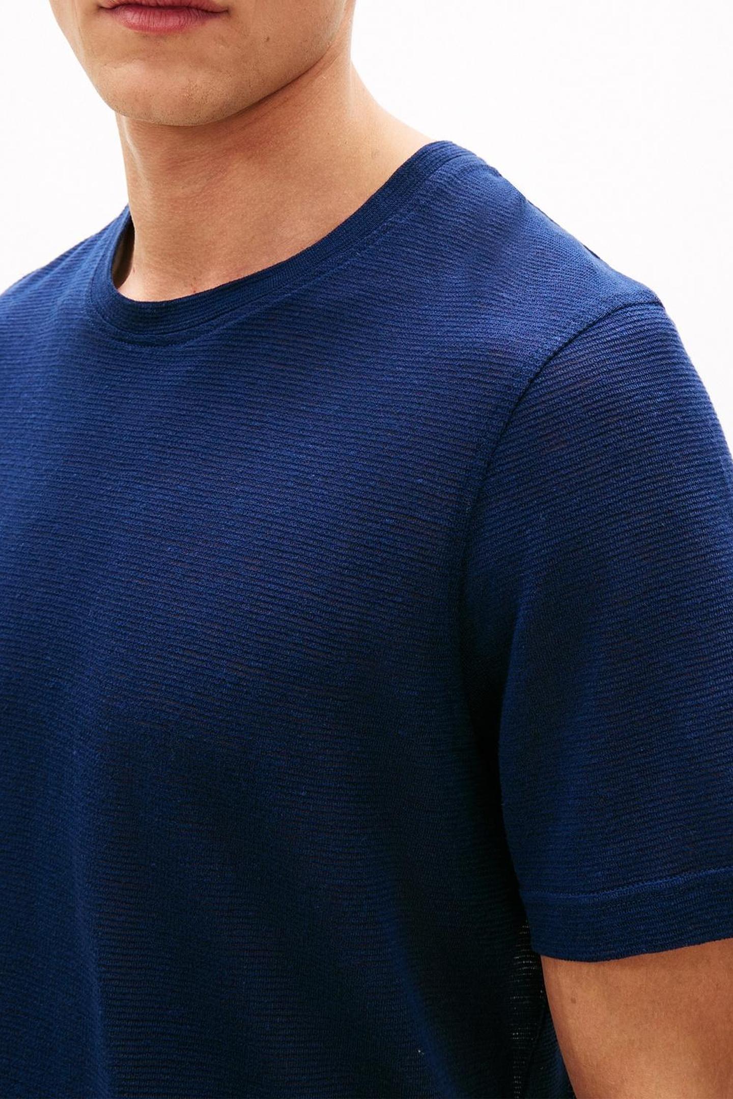 DC LINEN TEE NAVY IRIS 5