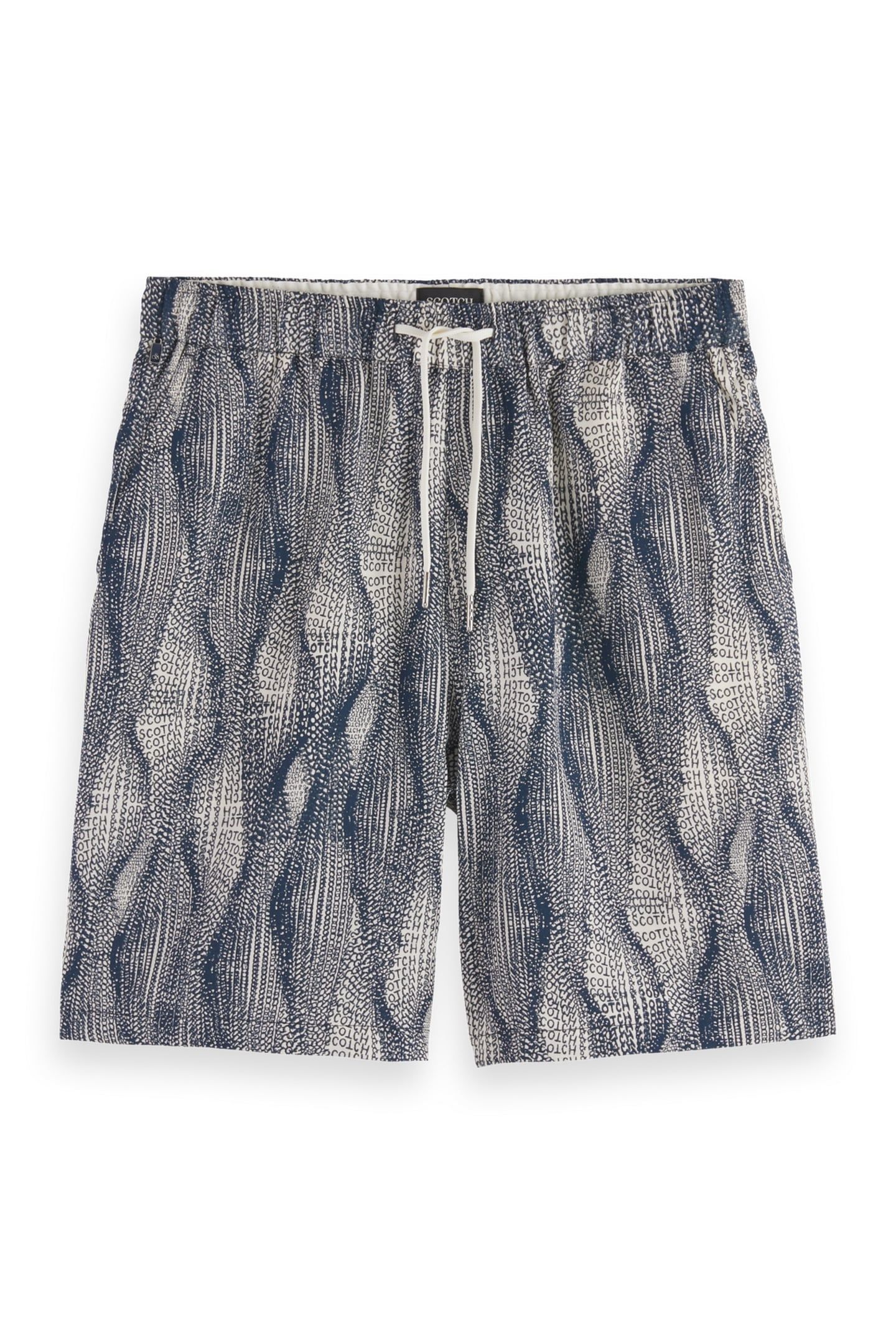 FAVE2 - PRINTED TENCEL REGULAR FIT BERMUDA SHORT BATIK LOGO  4