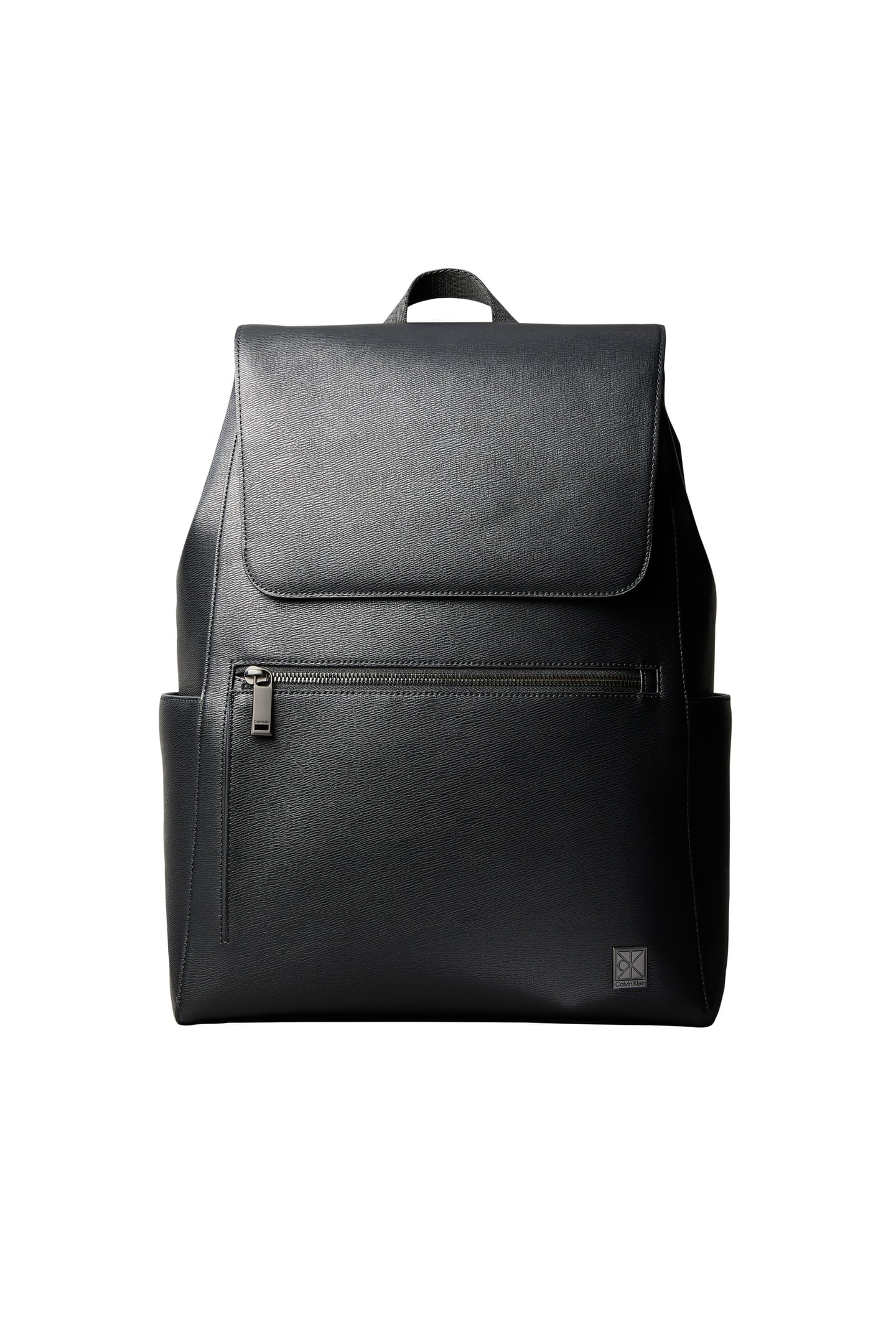 EMBLEM HARDWARE FLAP BACKPACK BLACK 1