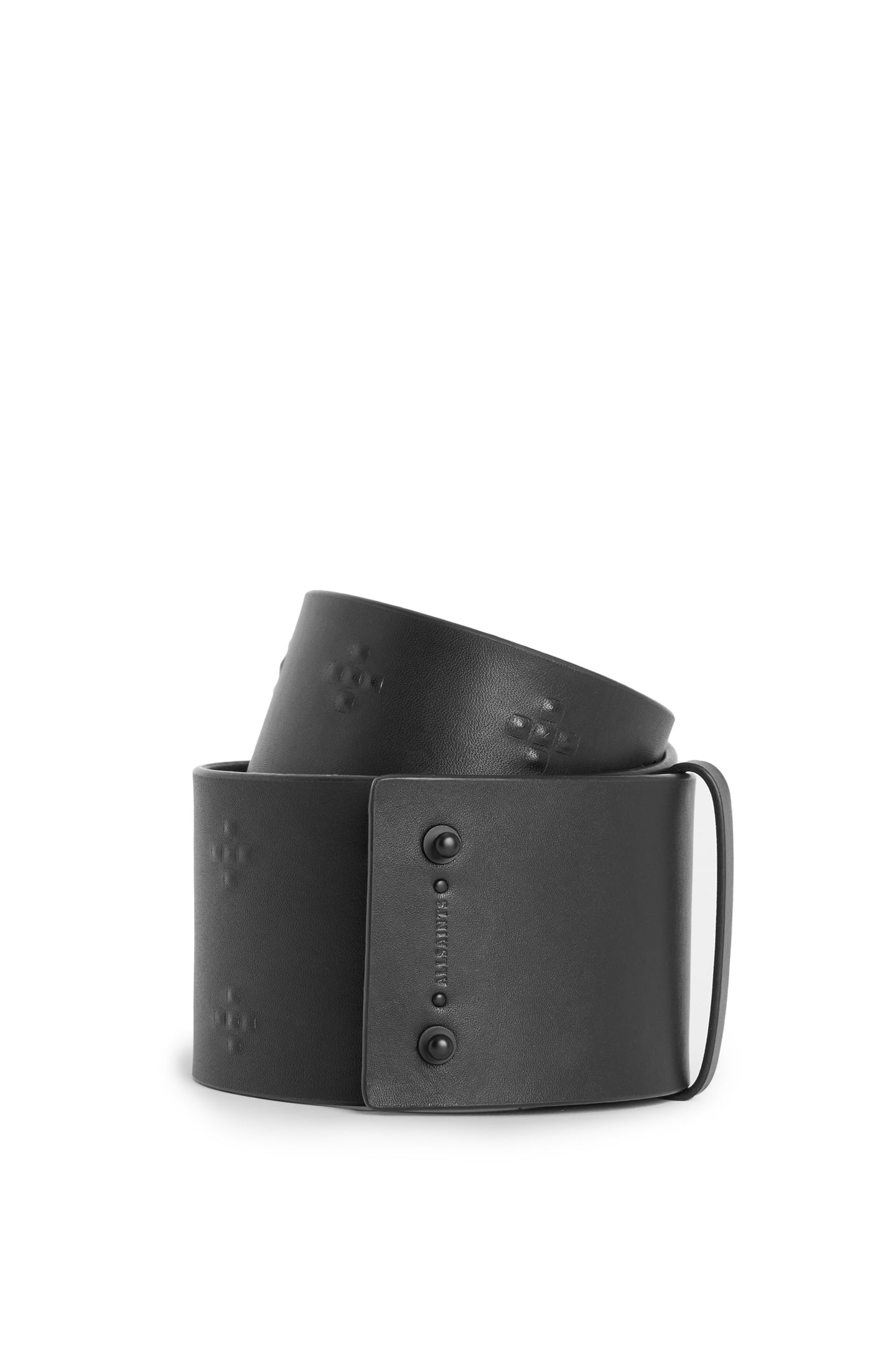 NOVA DEBOSS WAIST BELT BLACK/MATTE BLACK 1