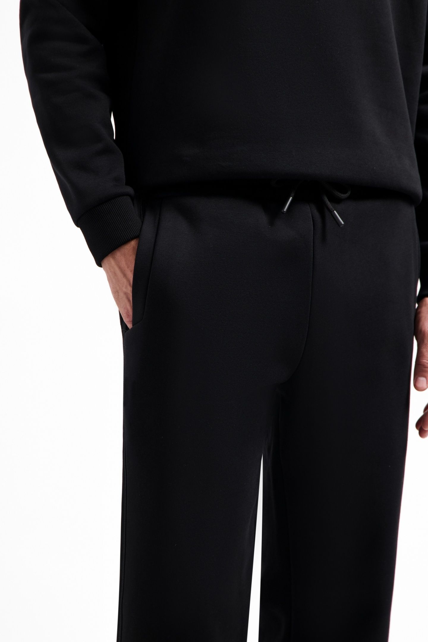 PANTS RELAX FIT BRUSHED INSIDE BLACK 7