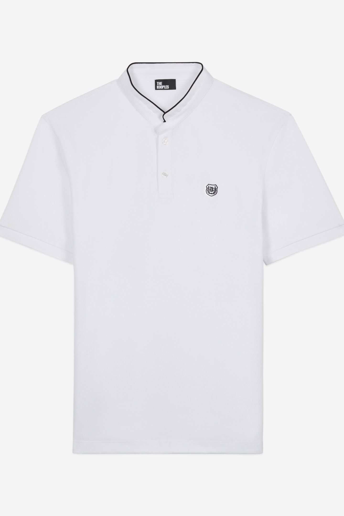 SHORT-SLEEVED POLO SHIRT WITH EMBROIDERED CREST WHITE 5