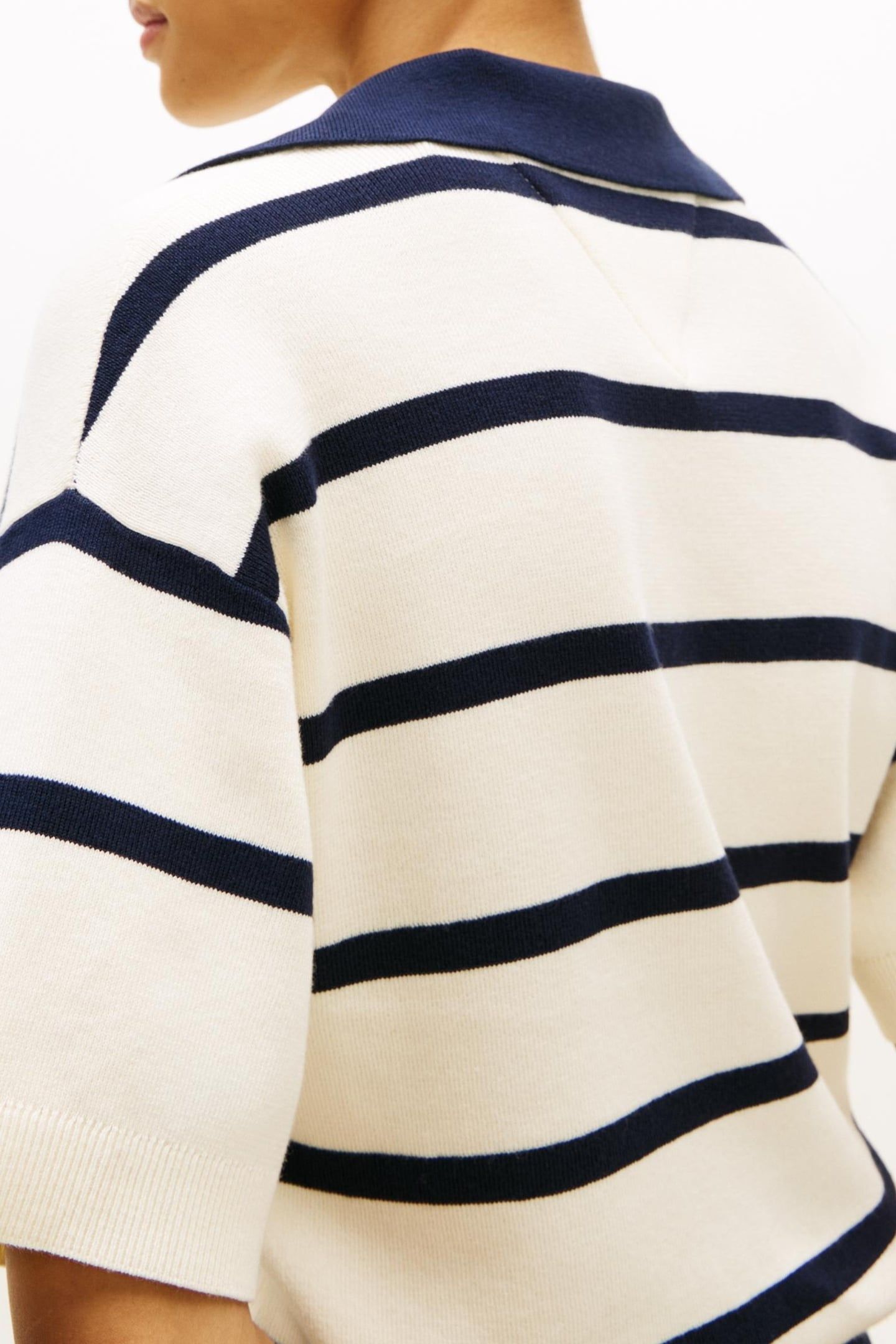 COTTON FULL NEEDLE POLO BIG CALICO/DARK N NAVY 5