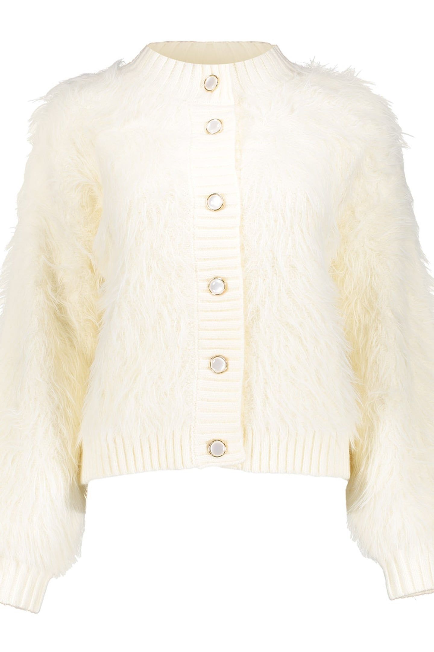 CARDIGAN FURRY OFF-WHITE 1
