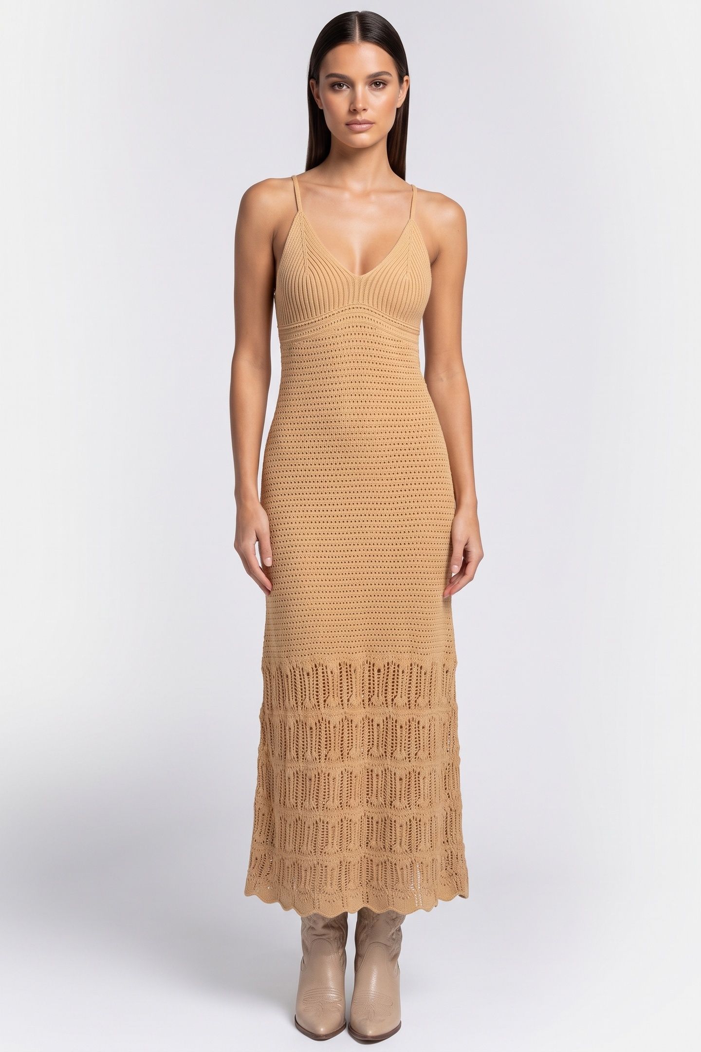WILDFLOWER DRESS BEIGE 1