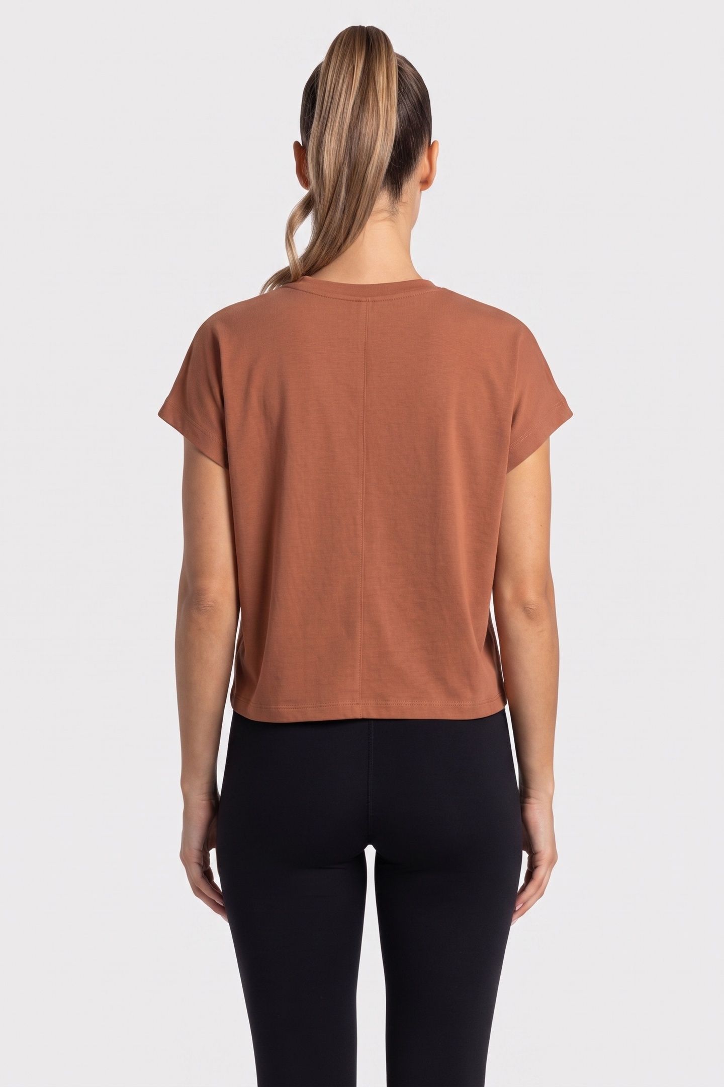 TOP BOXY WASHED MODAL PIQUE CACAO 2