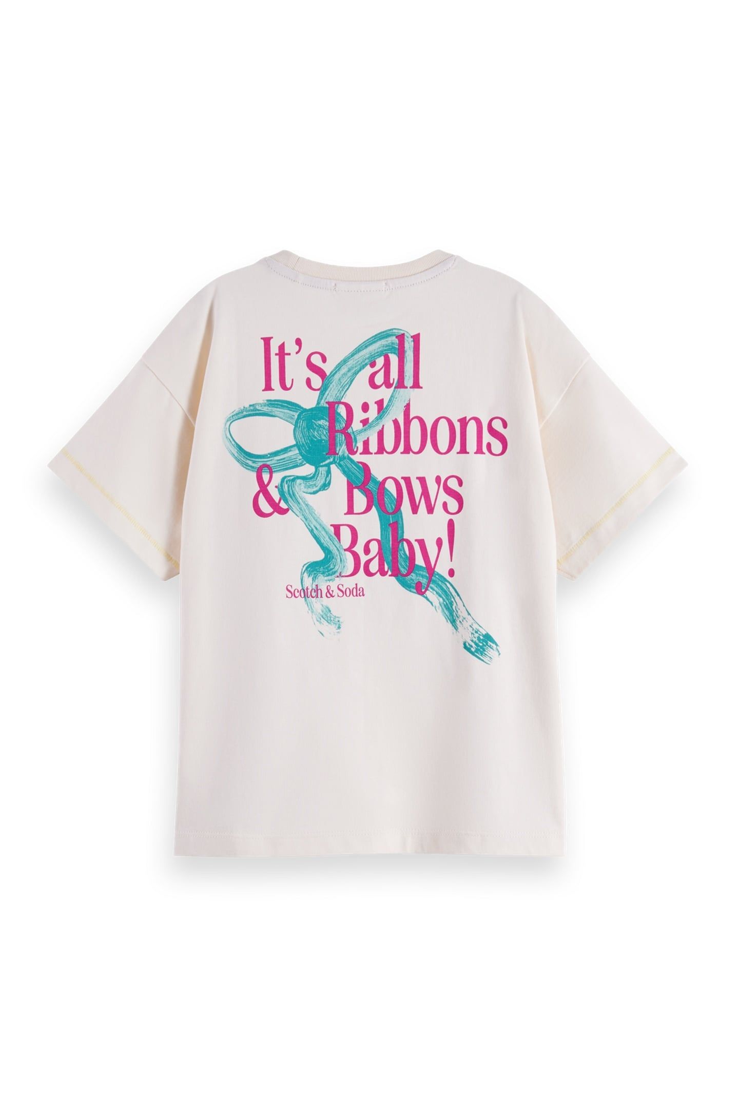 GIRLS LOOSE-FIT T-SHIRT WITH FRONT AND BACK ARTWORK EGGNOG 2