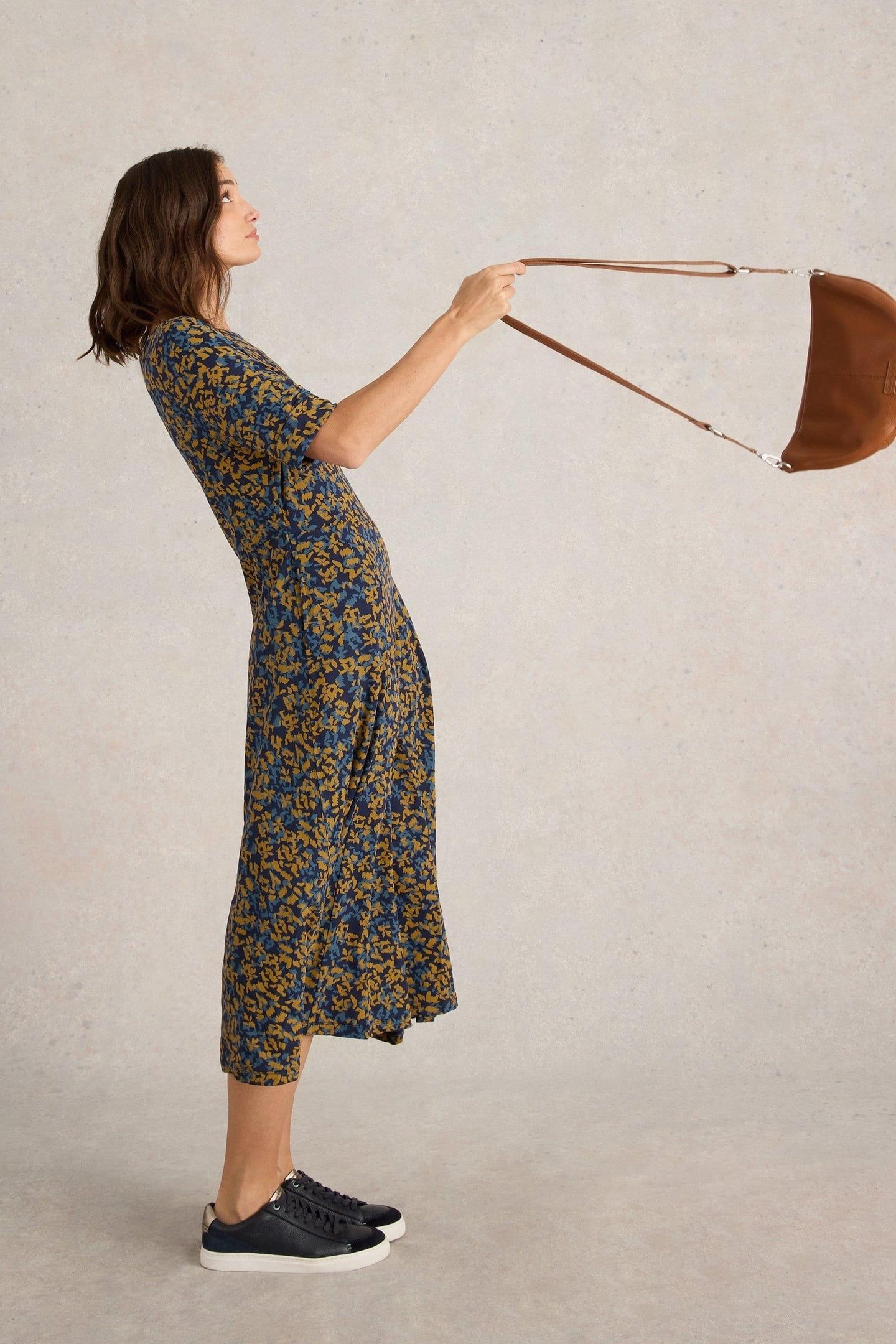 MILLIE JERSEY DRESS NAVY PRINT 4