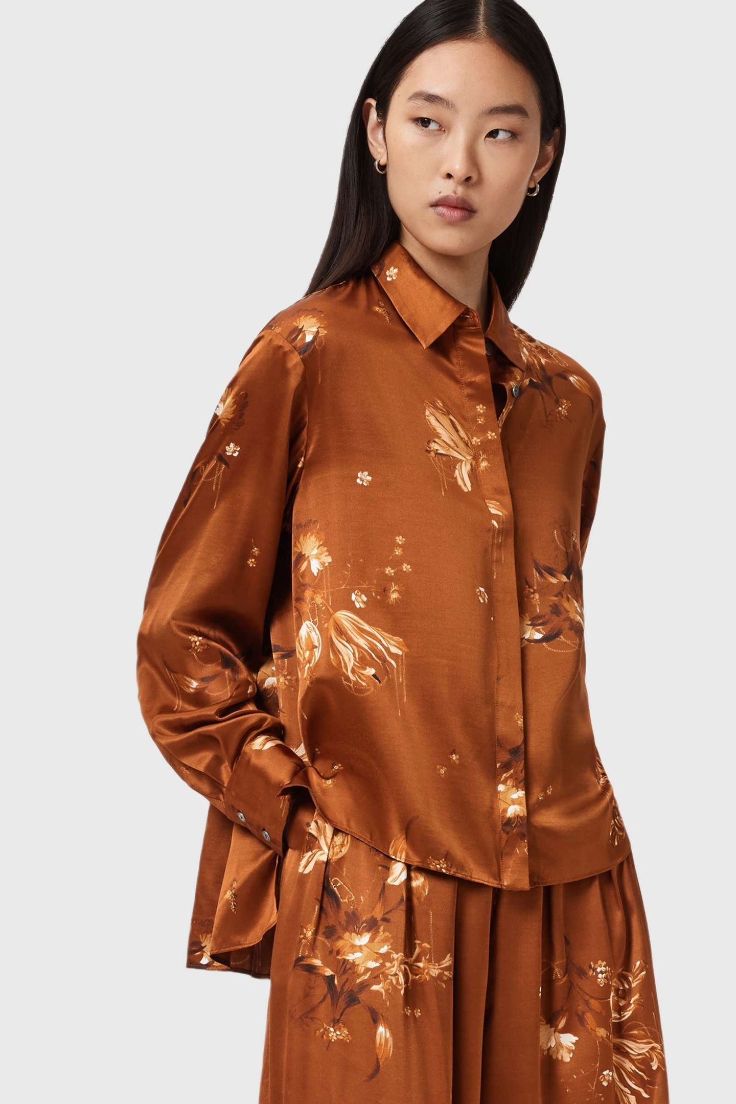 VENNA SHIRT ANIA RUST BROWN 1