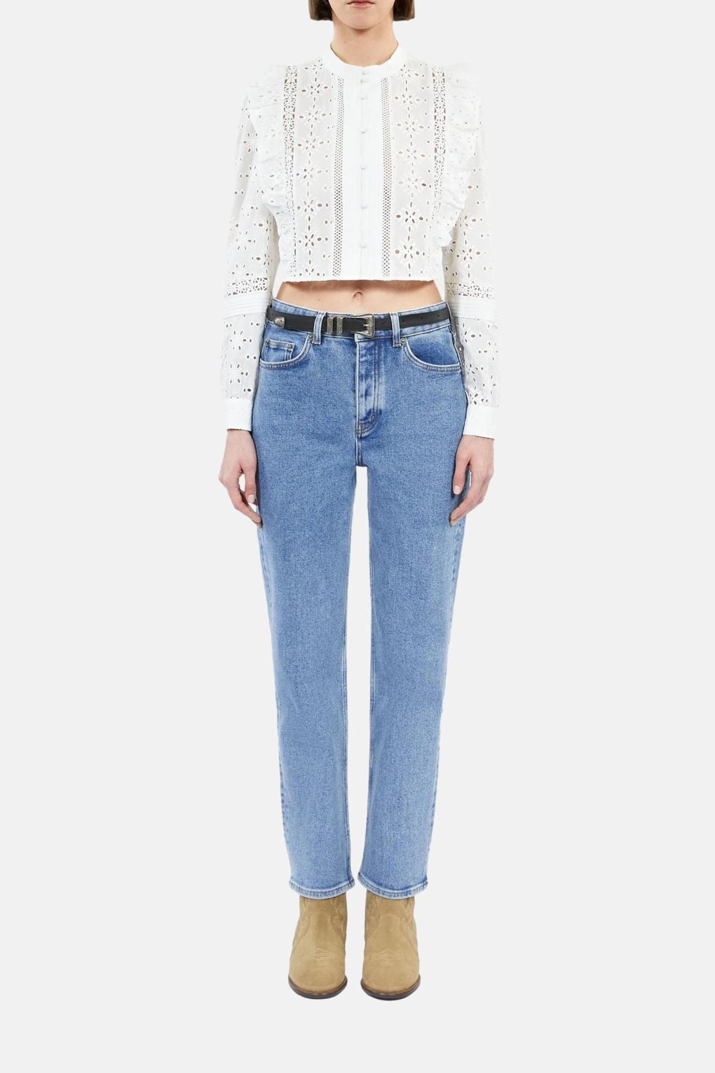 EMBROIDERED LONG-SLEEVED SHIRT WHITE 2