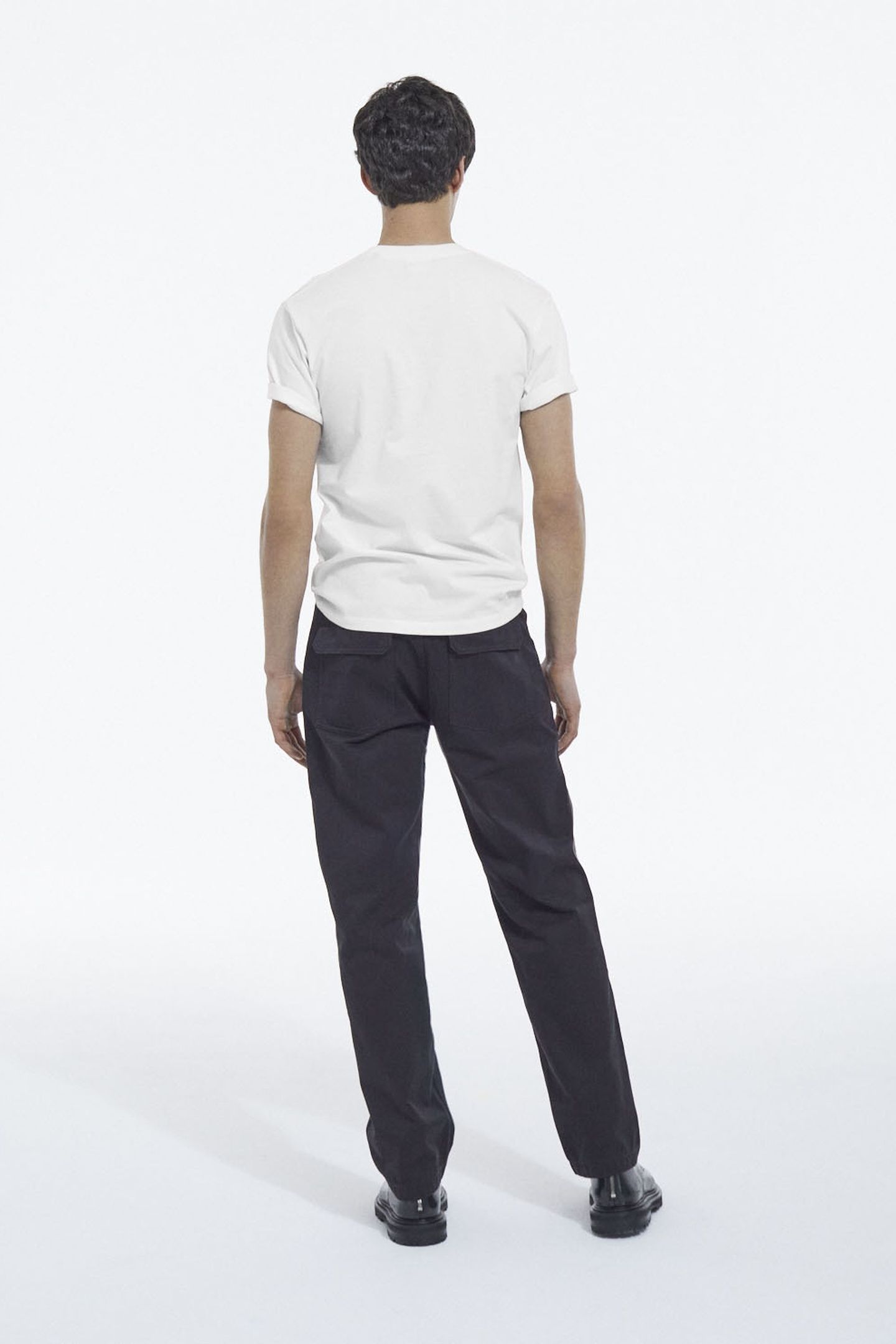 COTTON TROUSERS WITH PATCH POCKETS BLACK 3