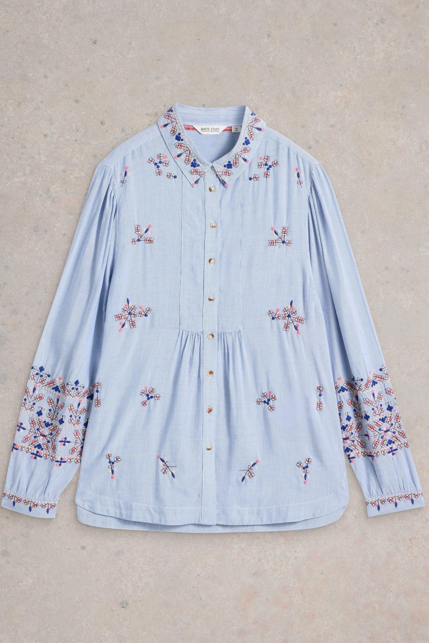 GERI EMBROIDERED SHIRT BLUE MULTI 4