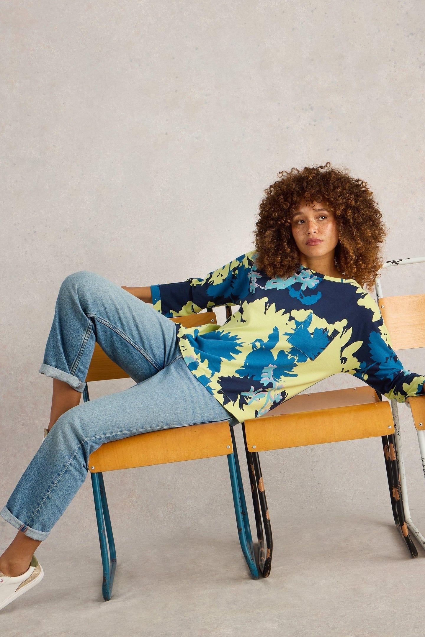 DEMI DOLMAN YELLOW PRINT 7