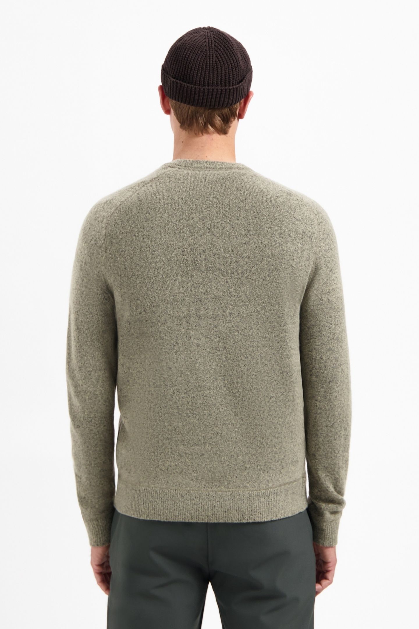 PULLOVER CREWNECK SOFT WOOL BLEND SAND 4