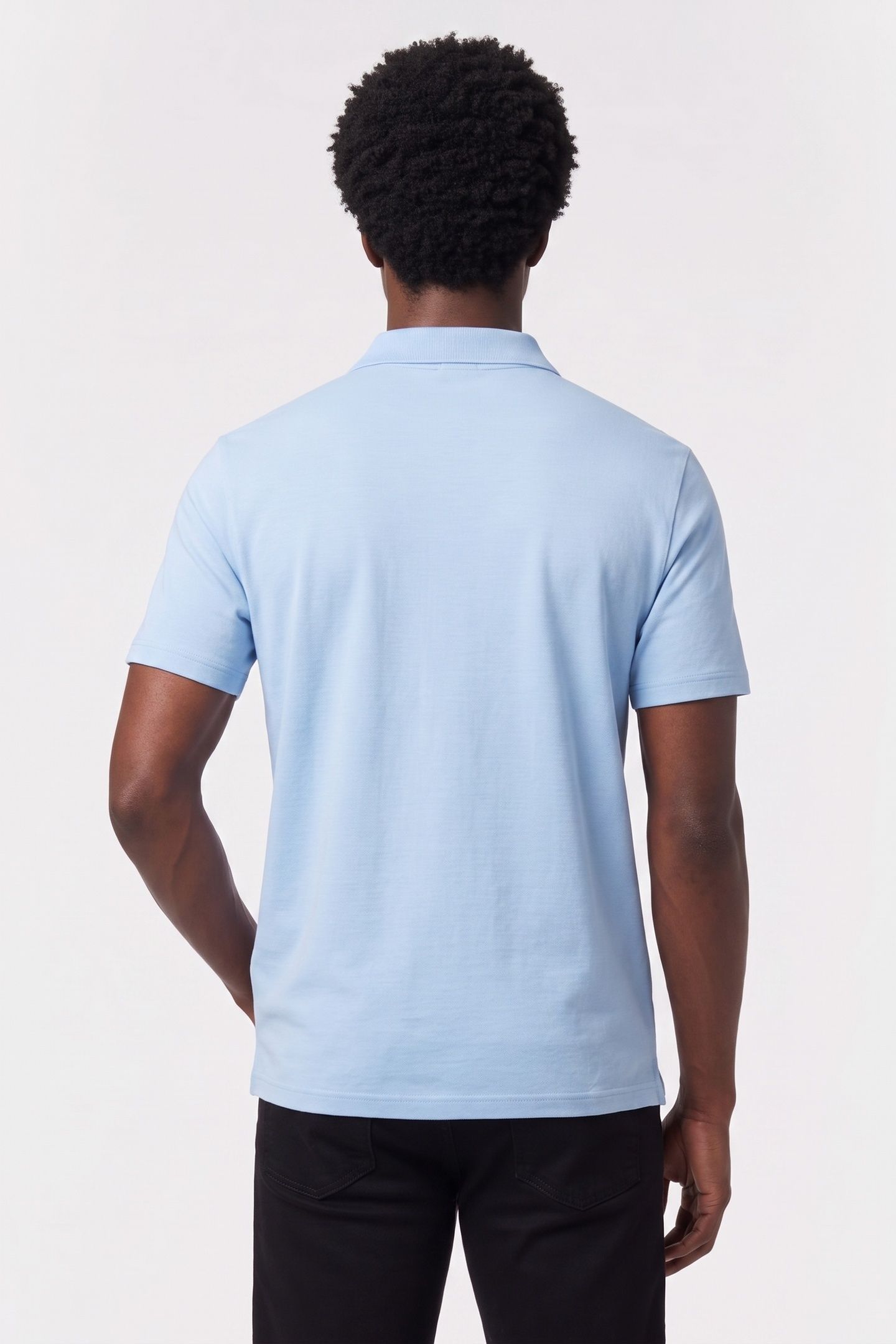 SS SLIM SUPIMA LOGO POLO PLACID BLUE 2