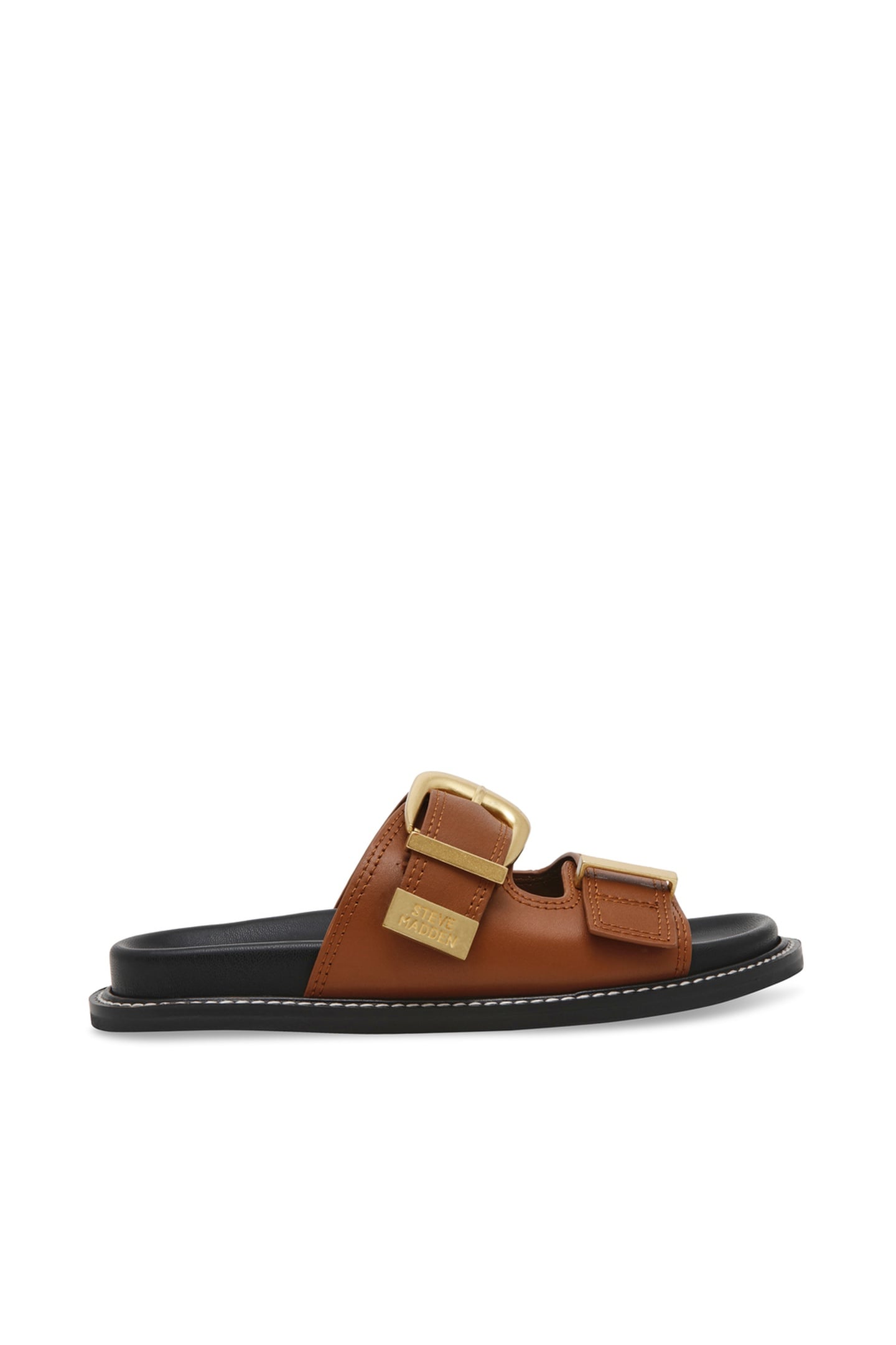 ARCH SLIDES COGNAC LEATHER 1