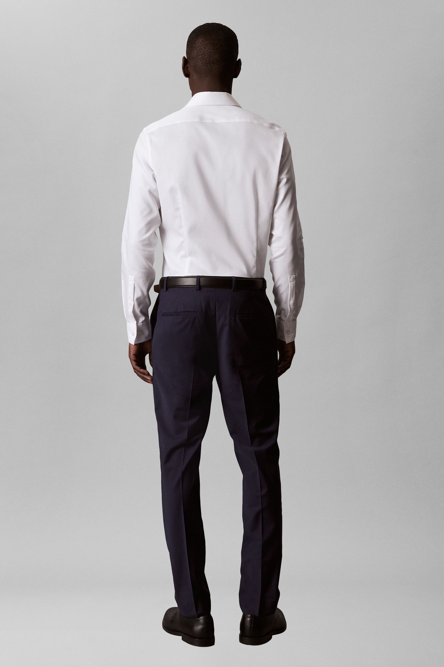 SLIM STRAIGHT COLLAR SHIRT WHITE 3