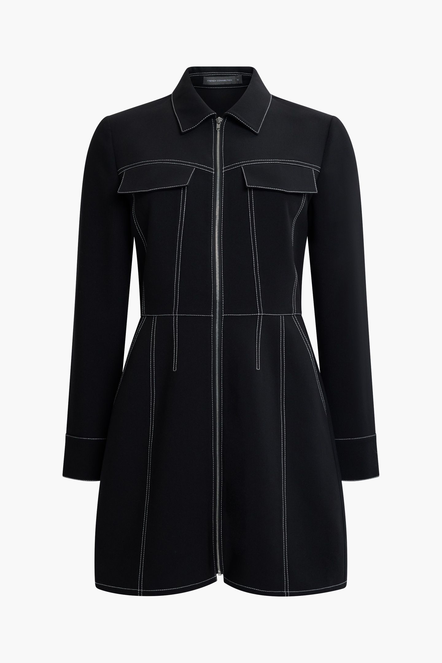 AZRA TWILL MINI DRESS BLACK 3