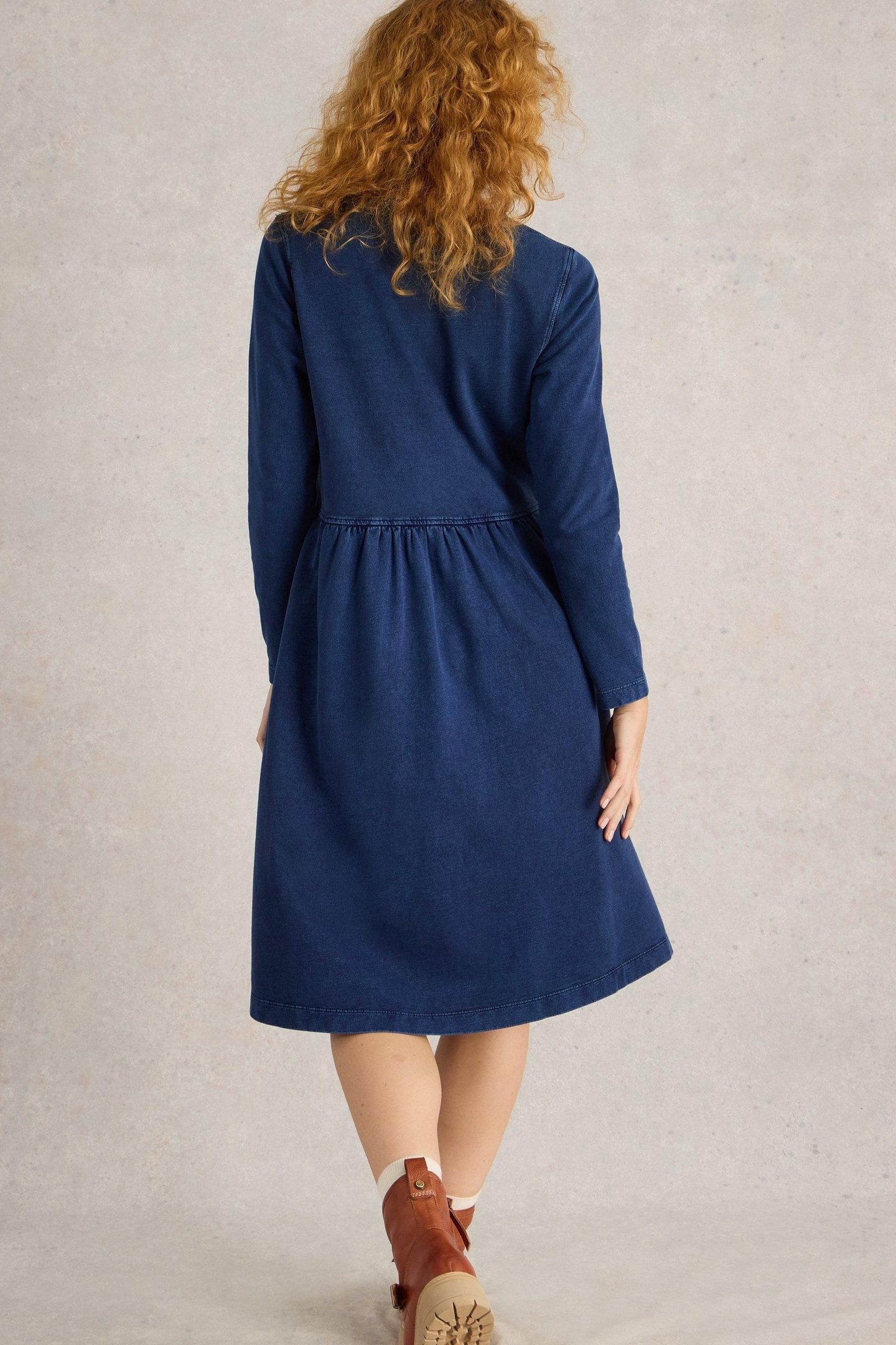 MARSIA DENIM JERSEY DRESS MID DENIM 3