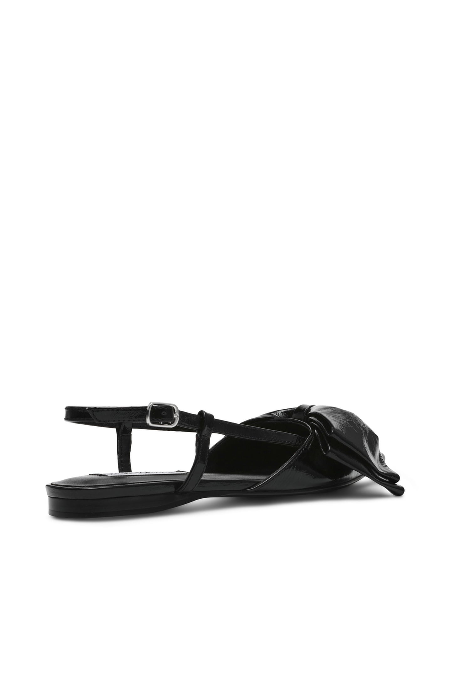 DAZZLED FLAT SHOES BLACK LEATHER 2