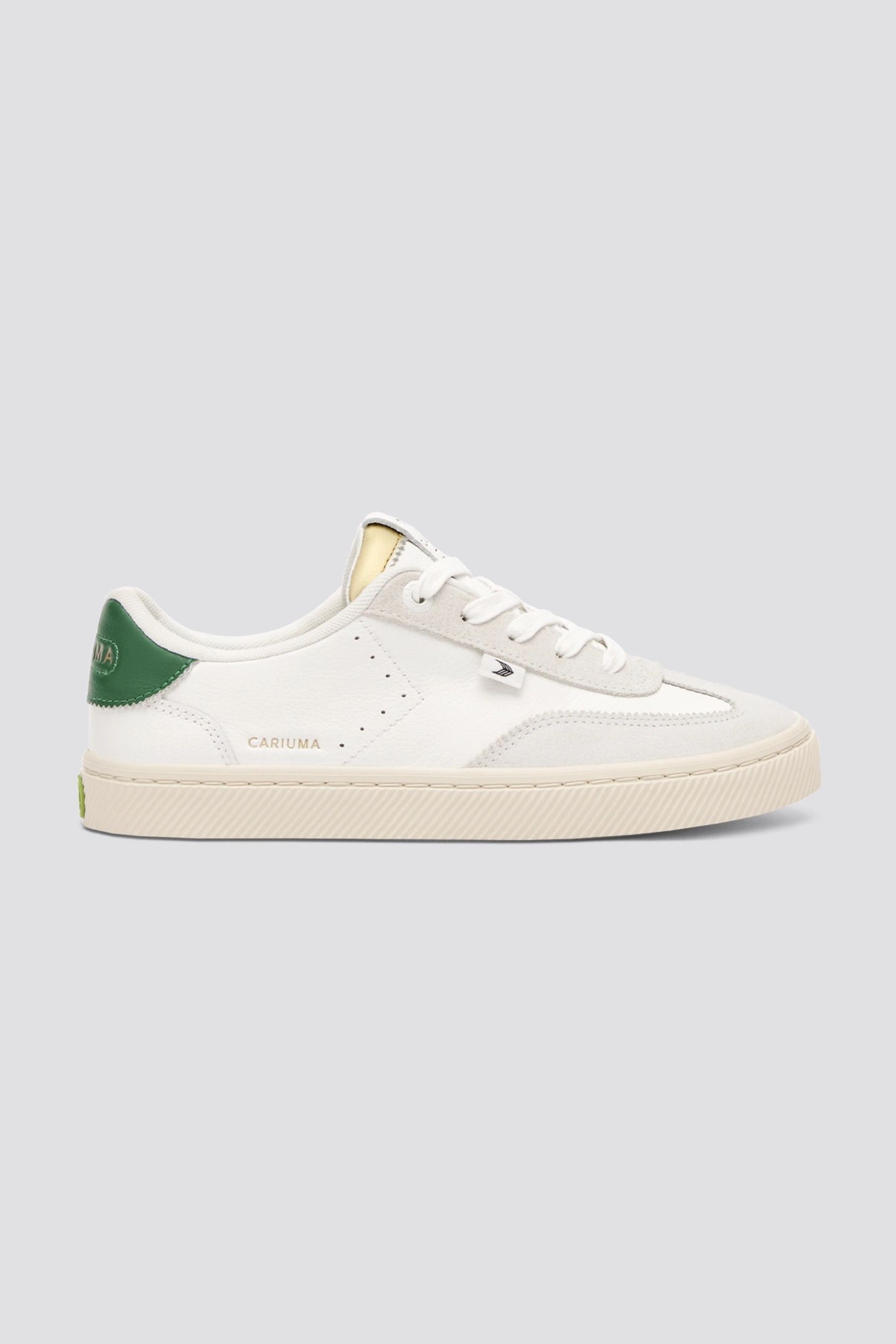 TOCA SOFT GRAIN LEATHER AND SUEDE WARM WHITE LUSH GREEN 1