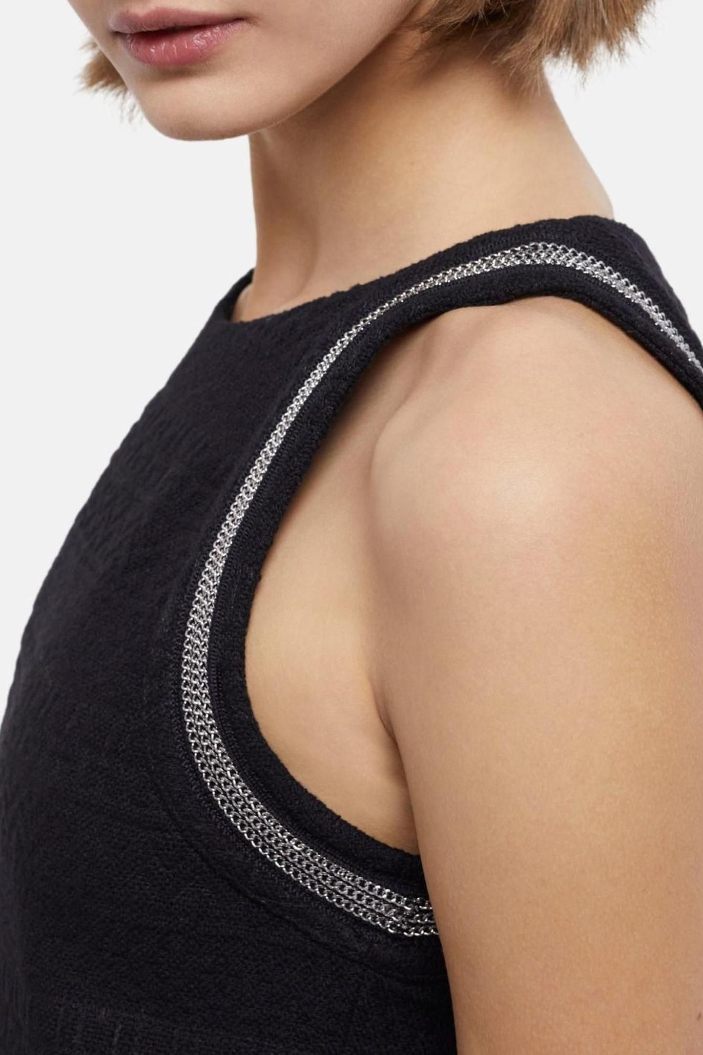 SLEEVELESS DRESS WITH CHAINS BLACK 6