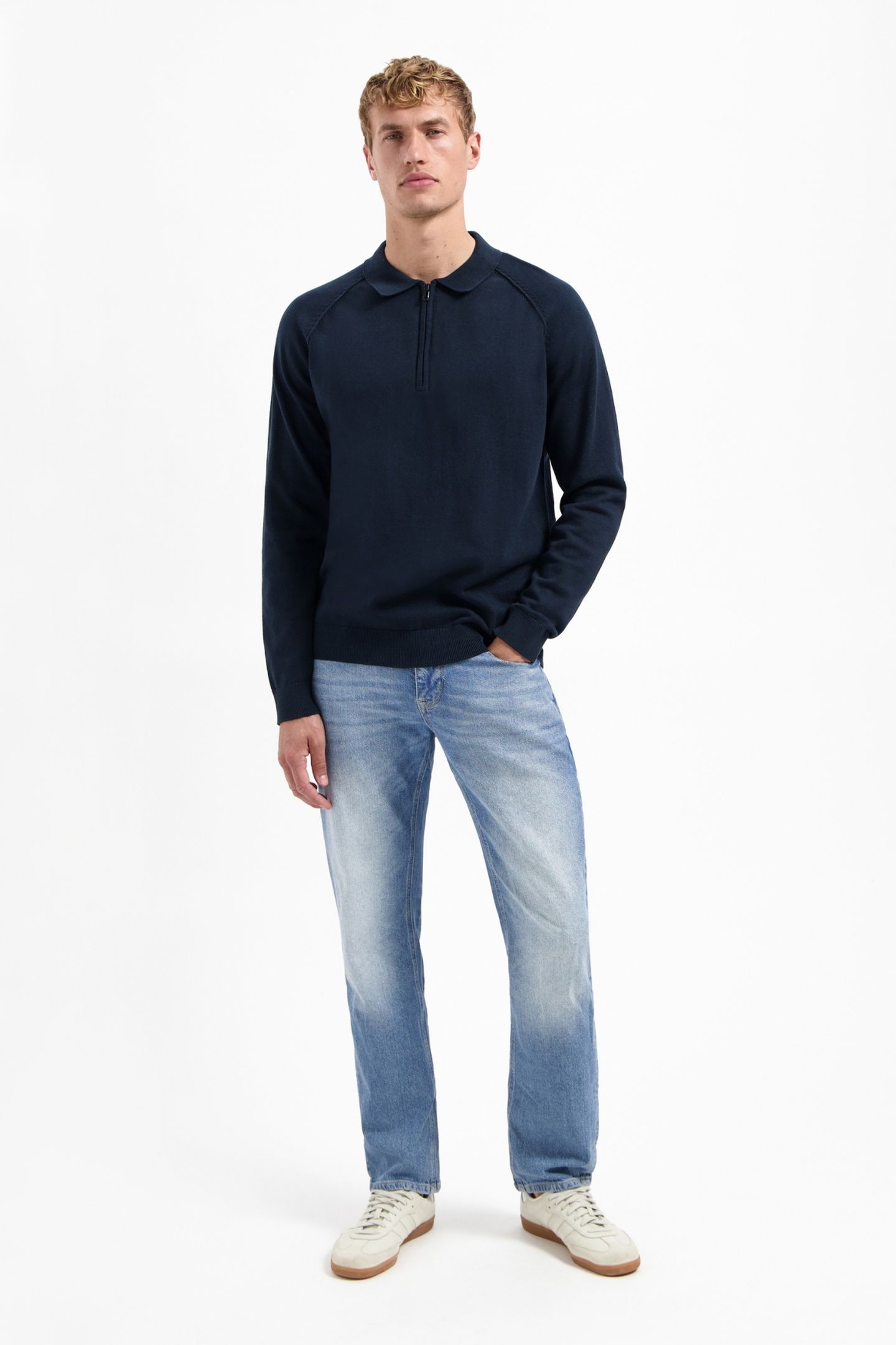 PULLOVER POLO HALF ZIP SOLID NIGHT 1